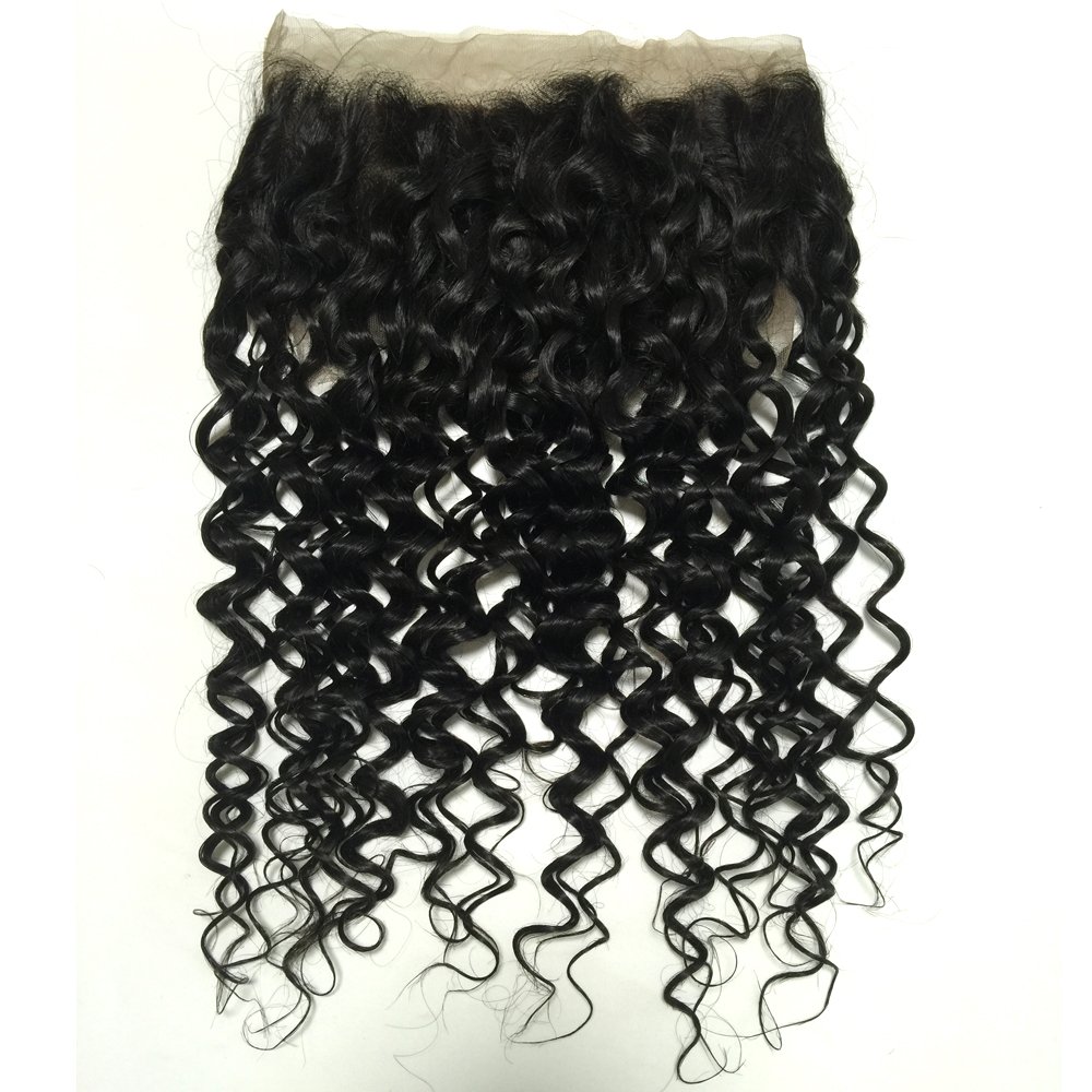 Brazilian Deep Wave Curly Hair Bundles with 360 Lace Frontal - 3 Bundles (18