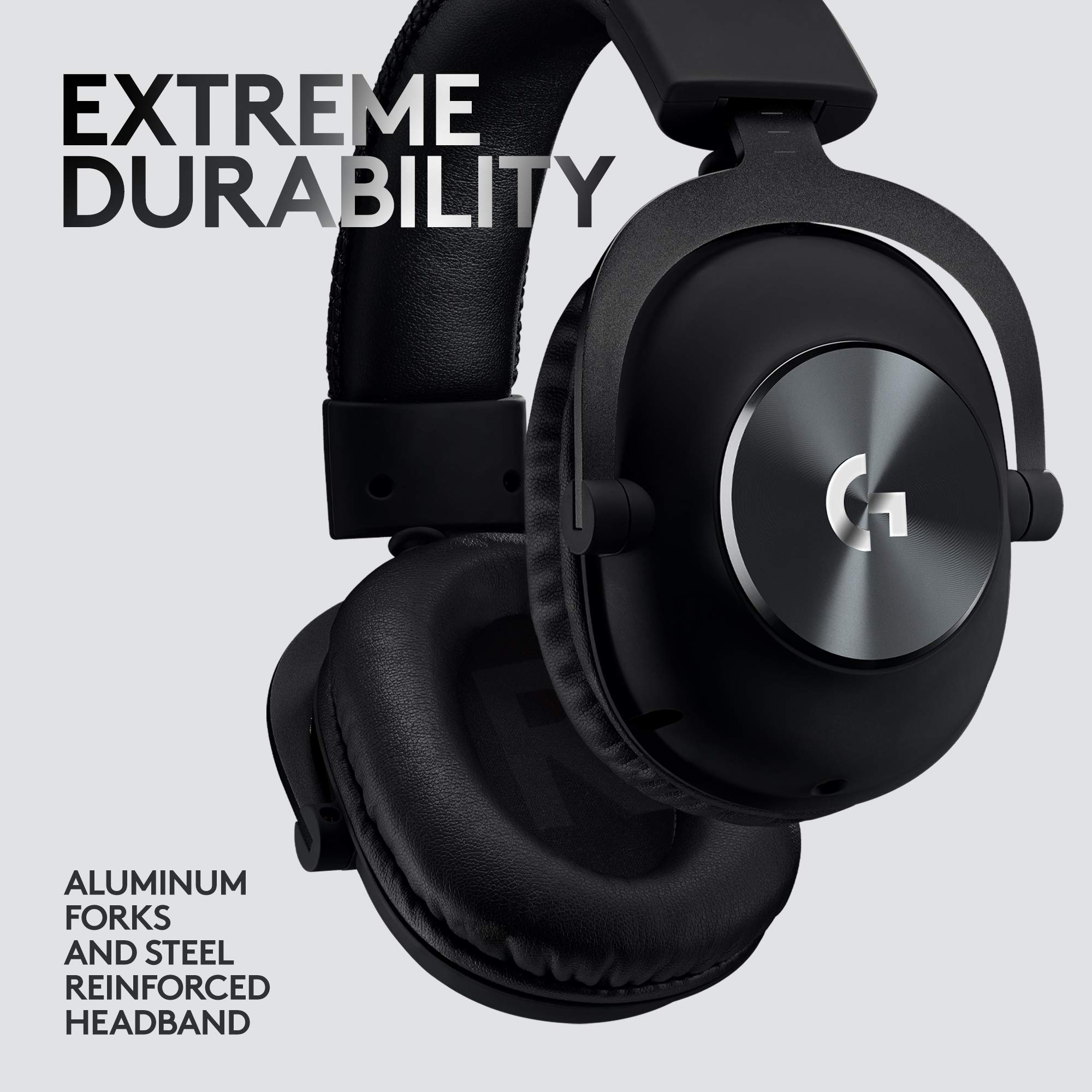 Logitech G PRO Gaming Headset for Oculus Quest 2 - Oculus Ready Wired Headphones with PRO-G Audio Drivers | Custom-Length Cable | Steel & Aluminum Build | Low-Latency 3.5mm AUX | Perfect for VR Gaming, PC Gaming & Esports Tournaments