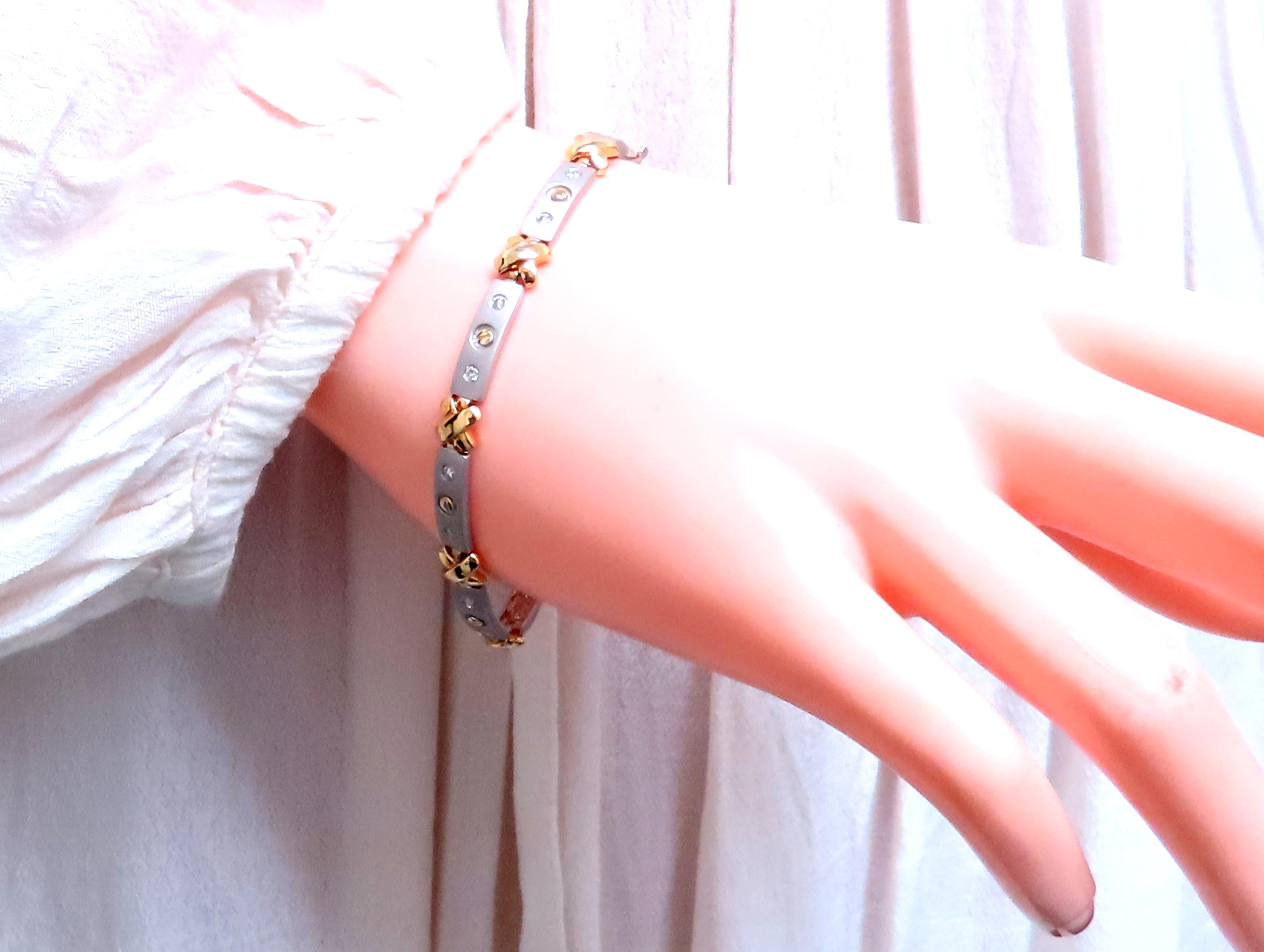 14K Gold Sandblast Natural Diamond Link Bracelet for Women - Elegant Jewelry Gift for Anniversary, Wedding & Special Occasions