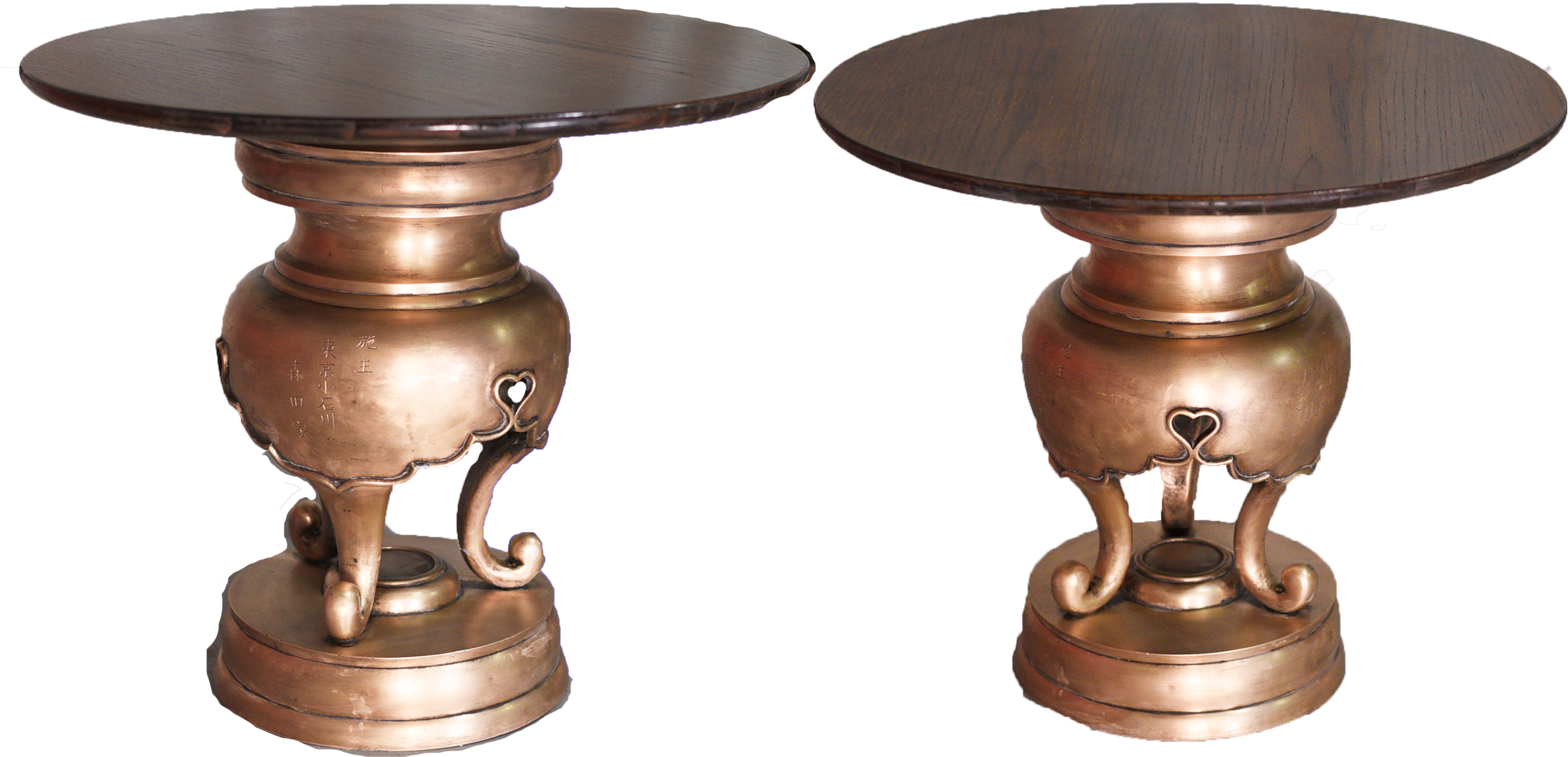Antique 18th Century Chinese Bronze Tripod Censer with Tabletop - Pair of Vintage Asian Home Decor for Meditation & Feng Shui | Perfect for Living Room Altar, Zen Garden, or Luxury Gift
