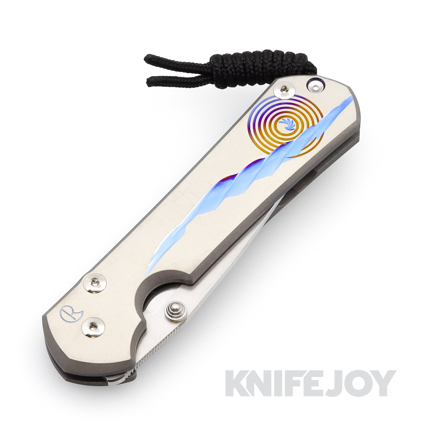 Chris Reeve Knives Large Sebenza 31 Drop Point Magnacut Blade - Unique Graphic Titanium Handles - Premium EDC Folding Knife for Outdoor, Camping & Survival
