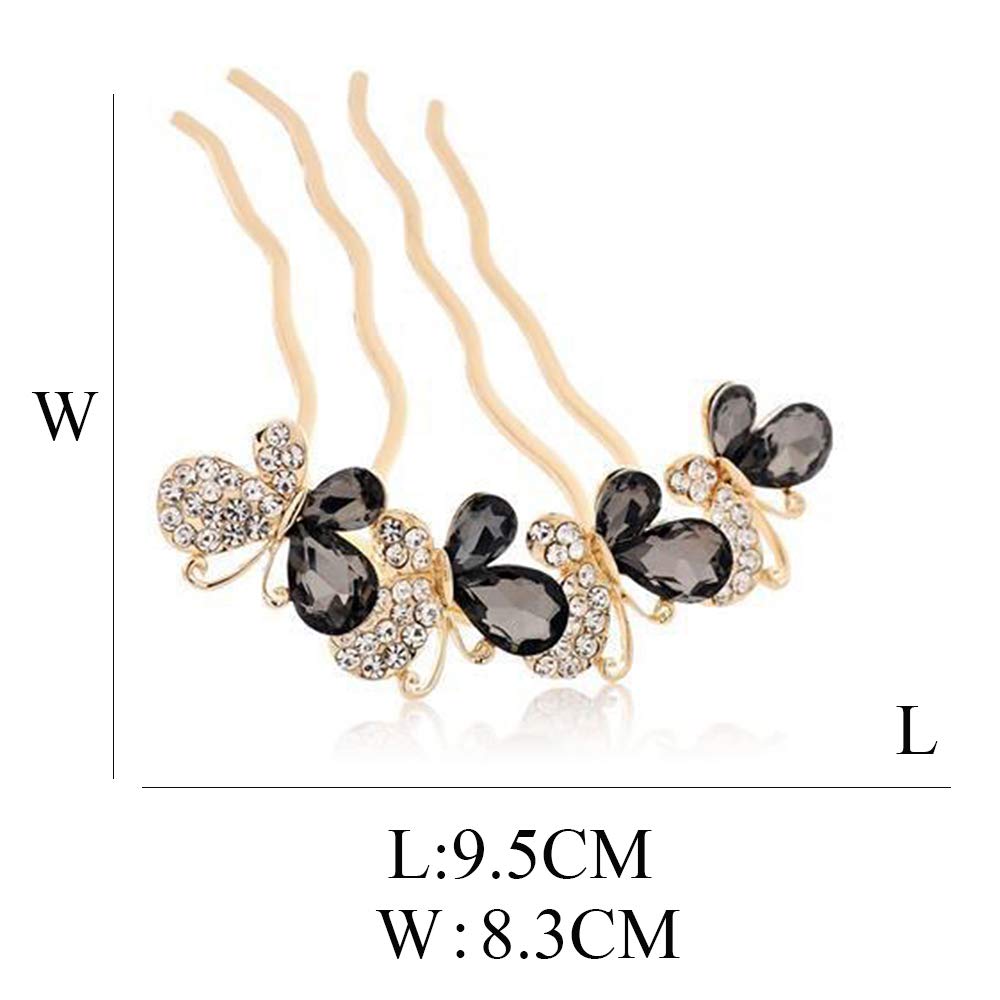 Elegant Crystal Rhinestone & Pearl Hair Combs for Women - Bridal Wedding Hair Accessories for Brides, Bridesmaids & Party - Perfect for Weddings, Proms & Special Occasions