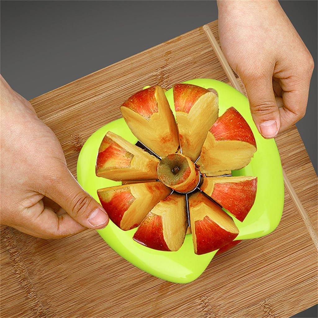 Stainless Steel Pear Peeler with 8 Wedges - Multi-Fruit Slicer & Corer for Apples, Pears, Potatoes - Perfect for Fruit Salads, Baking & Meal Prep