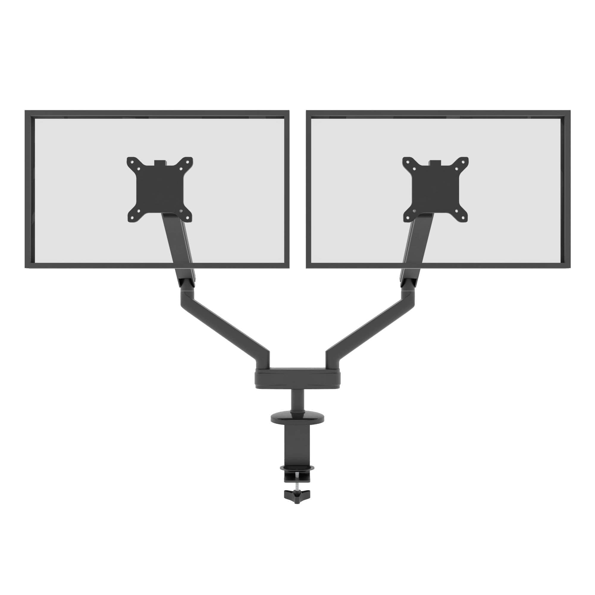 Universal Dual Monitor Stand - Adjustable Ergonomic Mount for 2 Screens up to 32