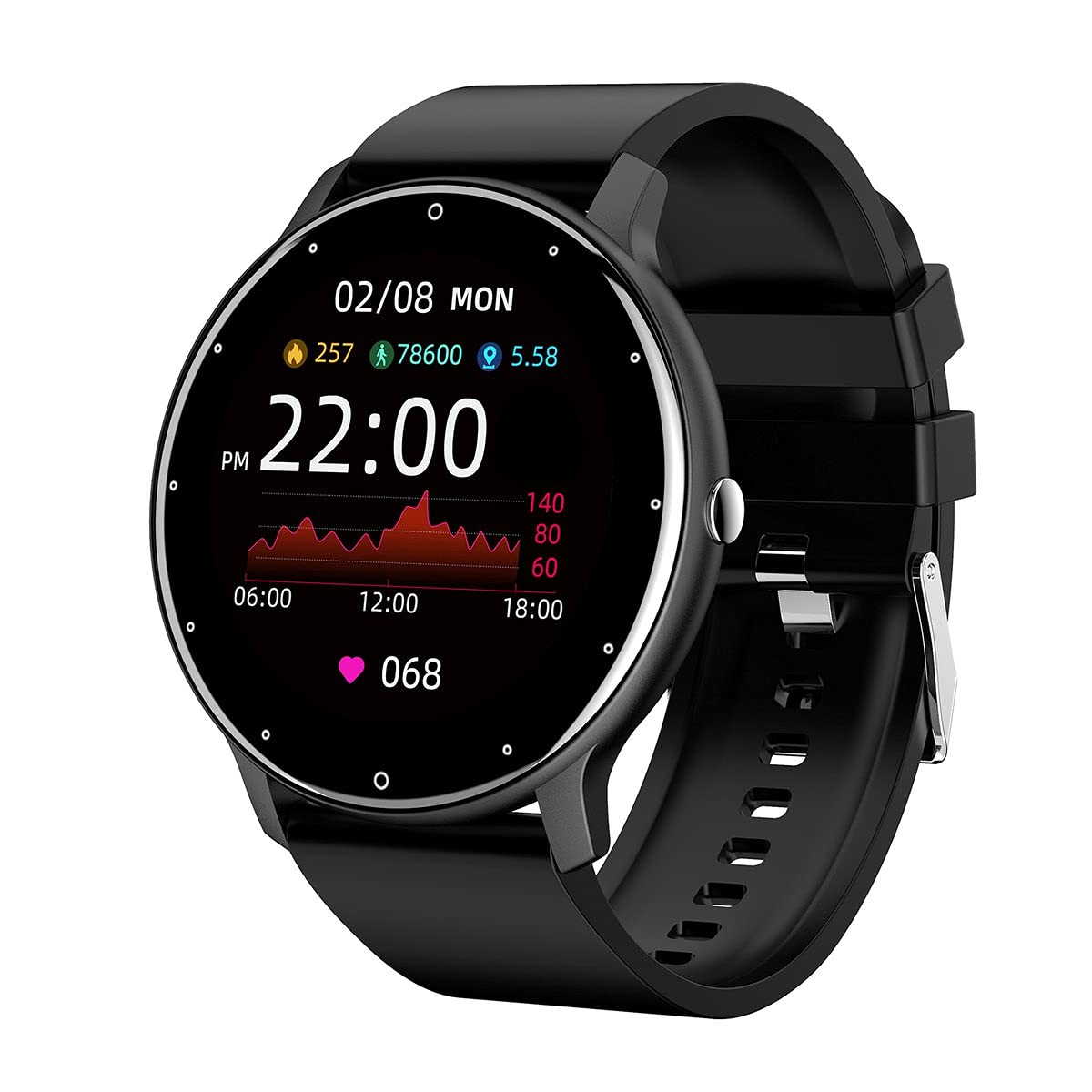 Smart Fitness Watch for Men & Women - Full Touch Screen, IP67 Waterproof, Activity Tracker with Heart Rate Monitor & Notifications - Perfect for Swimming, Running & Daily Workouts