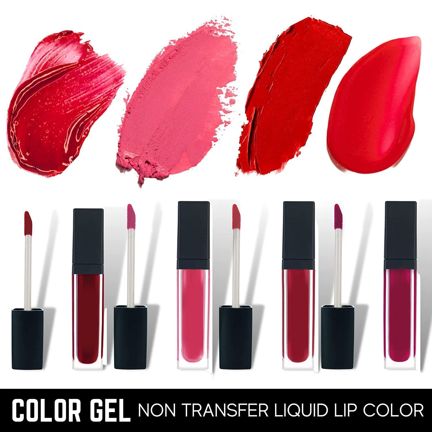 Qul.W Liquid Matte Minis Lipstick Set - 5 Shades of Red (8ml Each) | Long-Lasting, Velvet Finish | Perfect for Parties, Date Nights & Everyday Wear
