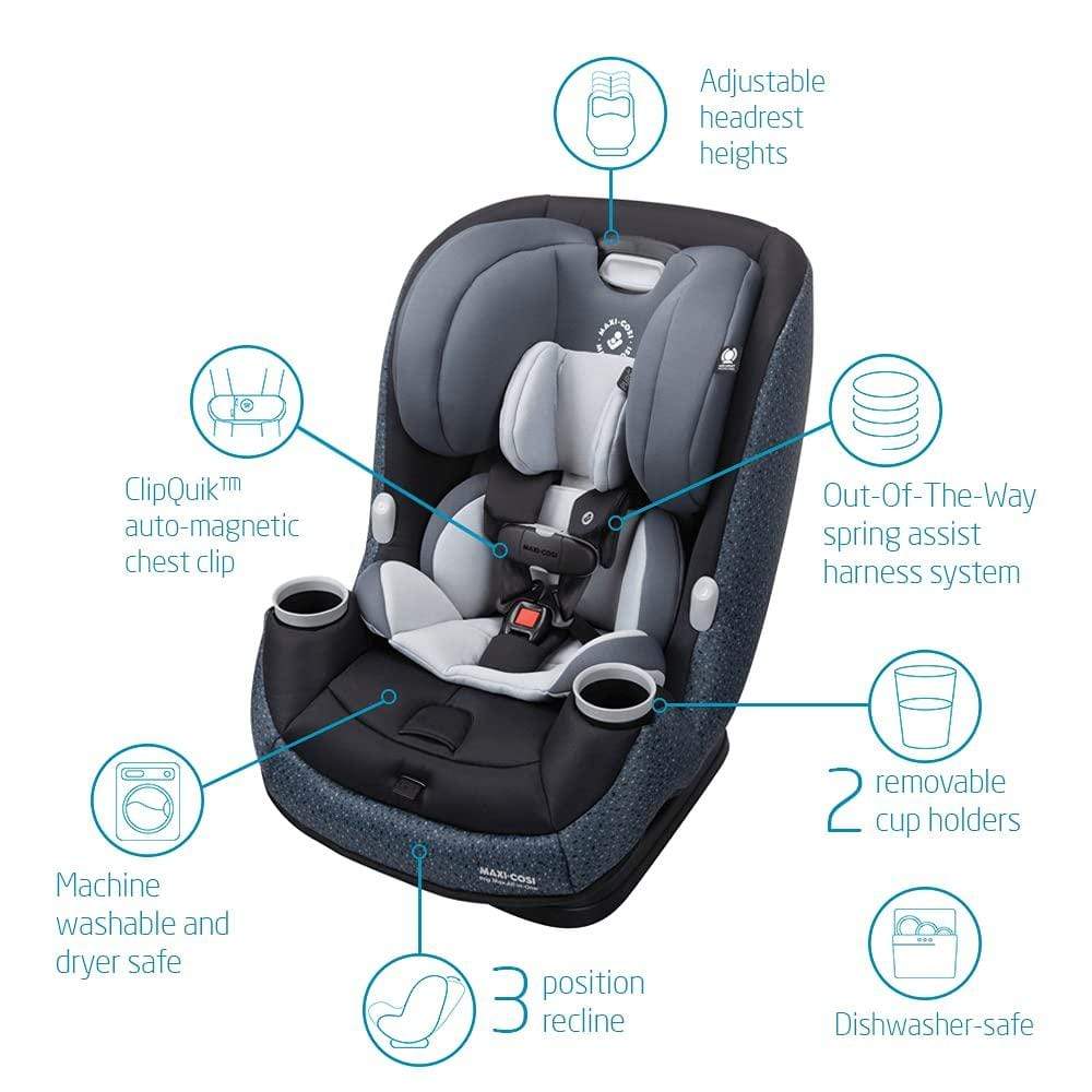 Maxi Cosi Pria Max All-in-One Convertible Car Seat for Infants & Toddlers - 3-in-1 Rear/Front Facing & Booster - Premium Safety & Comfort - Perfect for Travel & Daily Commutes