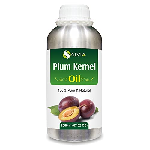 Organic Plum Kernel Oil (Prunus Domestica) - 100% Pure, Undiluted Carrier Oil for Skin & Hair Care - Cold Pressed, Therapeutic Grade - 67.6 fl oz (2000ml) - Perfect for Aromatherapy, Massage & DIY Beauty Products