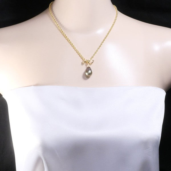 18K Yellow Gold Pearl Necklace for Women - Elegant Bridal Jewelry, Wedding Gift, Anniversary Present - Perfect for Formal Events & Special Occasions
