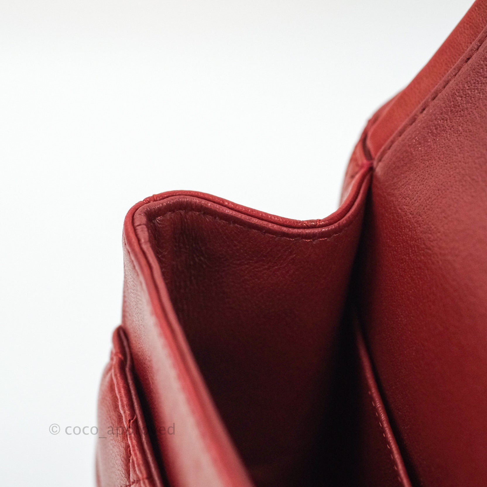 Chanel Classic M/L Medium Double Flap Bag in Dark Red Lambskin with Gunmetal Hardware - Luxury Handbag for Women, Perfect for Parties, Work & Everyday Use
