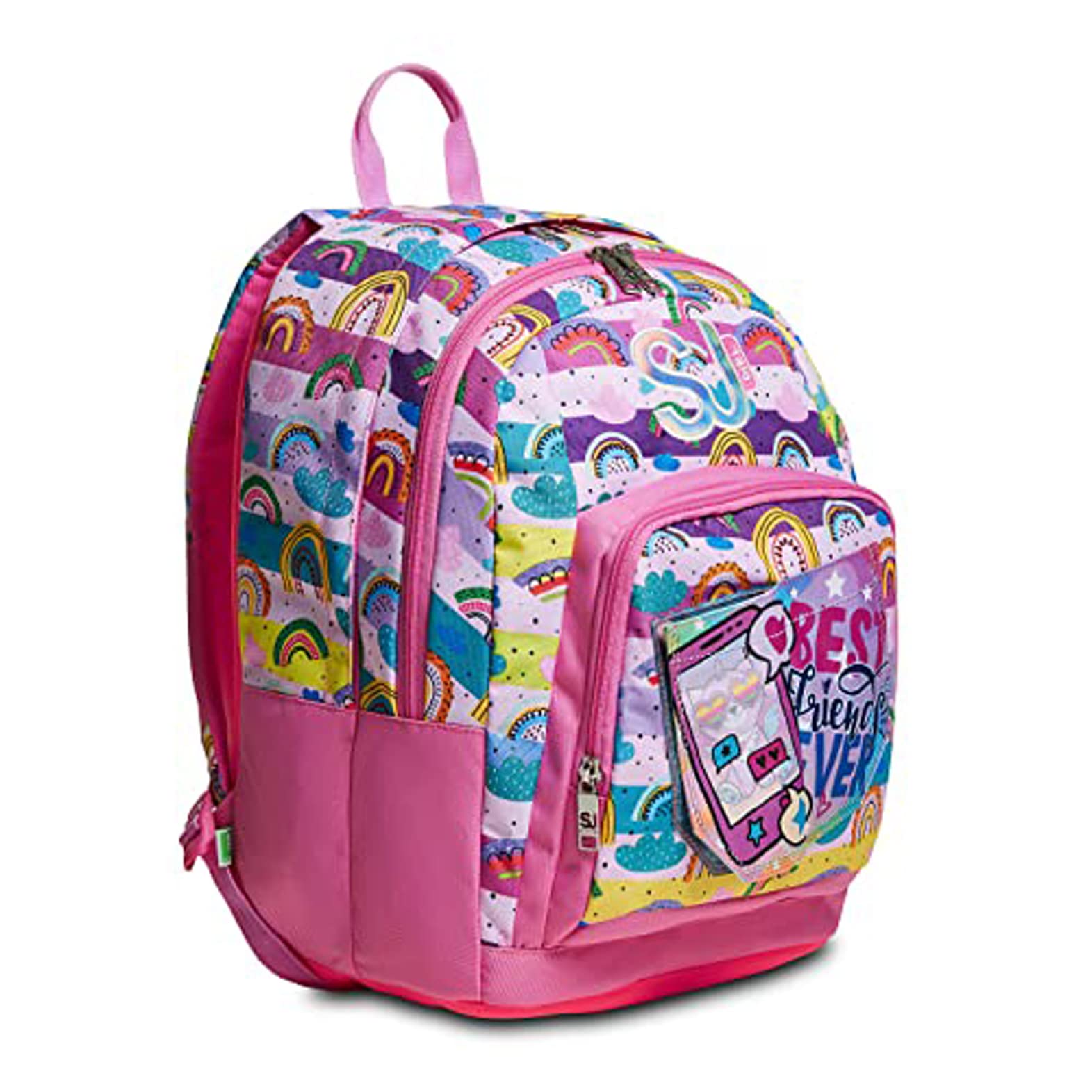 SJ 3-in-1 Rolling Backpack with Removable Wheels - Convertible Trolley School Bag for High School Students, Travel & Leisure (Perfect for Commuting, College Campus & Airplane Carry-on)
