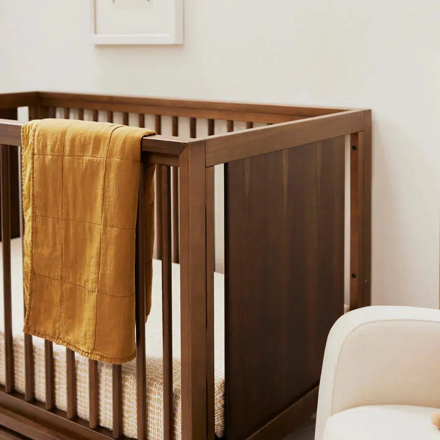 Babyletto Peggy 3-in-1 Convertible Crib - Natural Walnut Finish | Nursery Essential for Newborn to Toddler | Safe & Stylish Modern Baby Bedroom Furniture