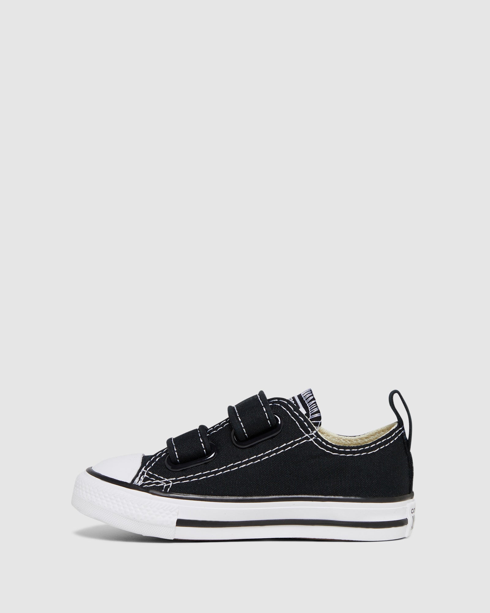 Chuck Taylor All Star 2V Ox Infant Black Sneakers - Classic Canvas Shoes for Baby Boys & Girls - Perfect for First Steps, Playtime & Casual Outfits