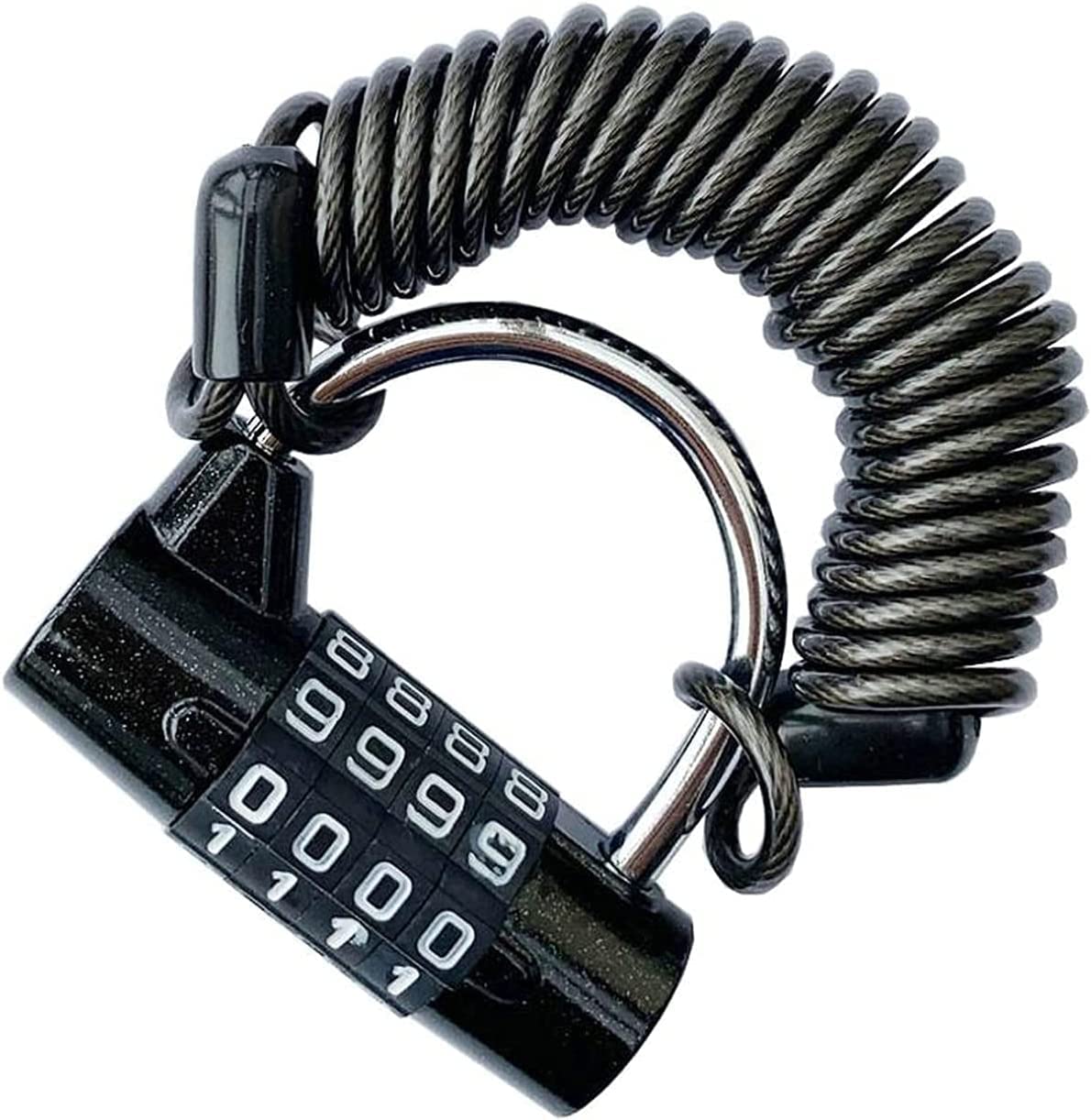Heavy Duty Anti-Theft Bicycle Lock - 1500mm Foldable Bike Cable Lock with 4-Digit Combination Password for Gym, MTB & Cycling | Secure Backpack, Motorcycle & Helmet | Durable Outdoor & Commuter Use