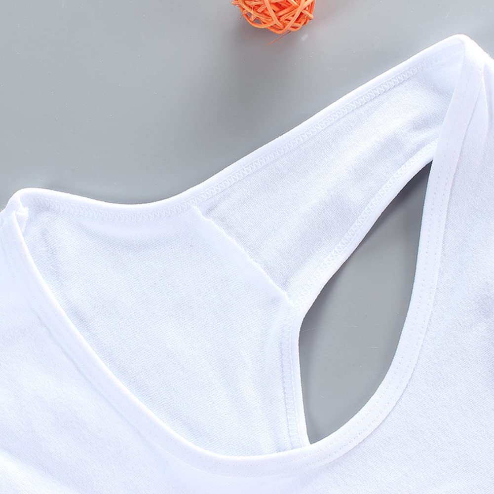 Girl's Seamless Cotton Sports Bra 8-Pack - Soft, Breathable Training Bras for Girls 9-14 Years - Perfect for Gym, Yoga & Everyday Wear