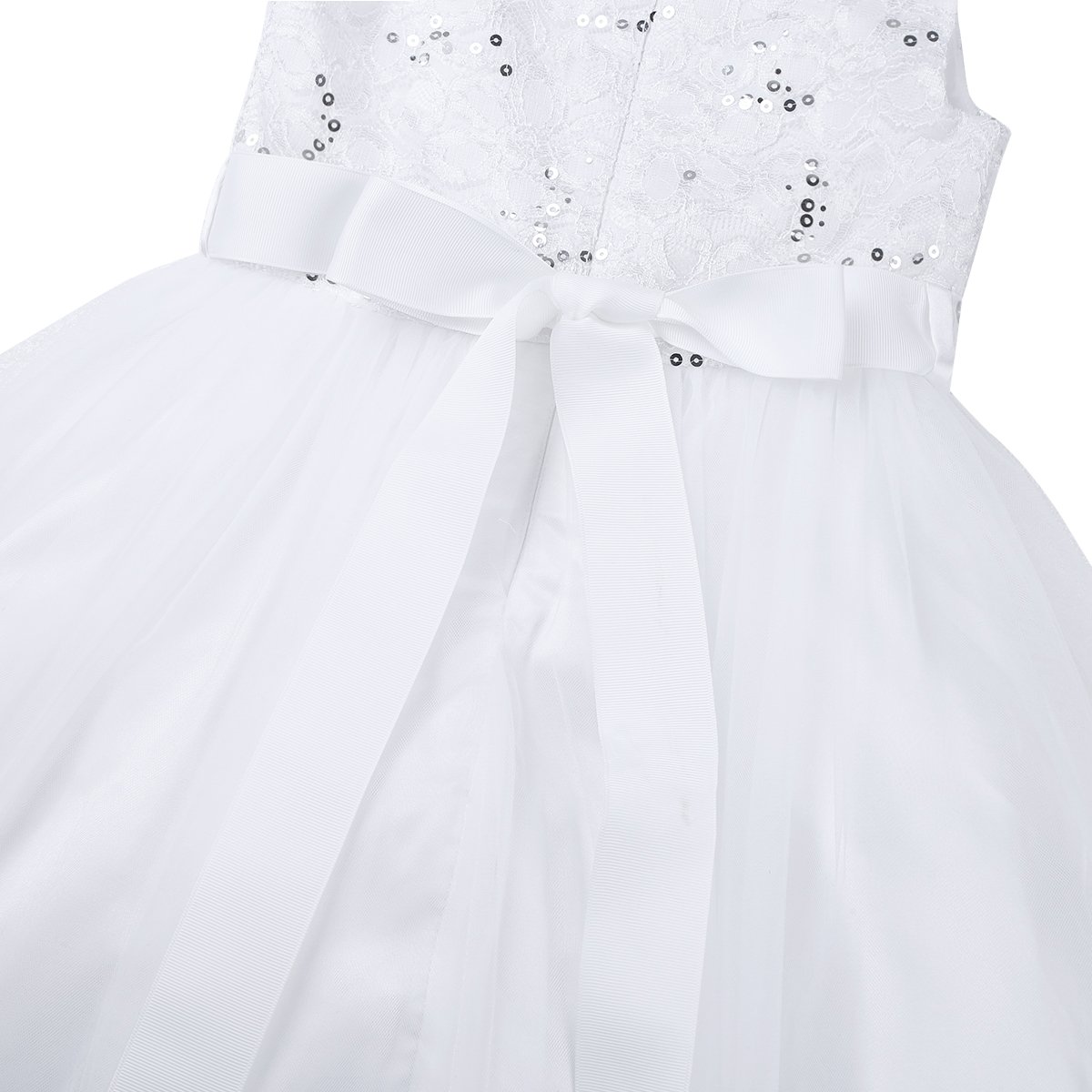 Flower Girl Dress for Wedding - Kids Sleeveless Floral Lace Princess Bridesmaid Gown, Maxi Party Dress for Flower Girls, Pageants & Special Occasions
