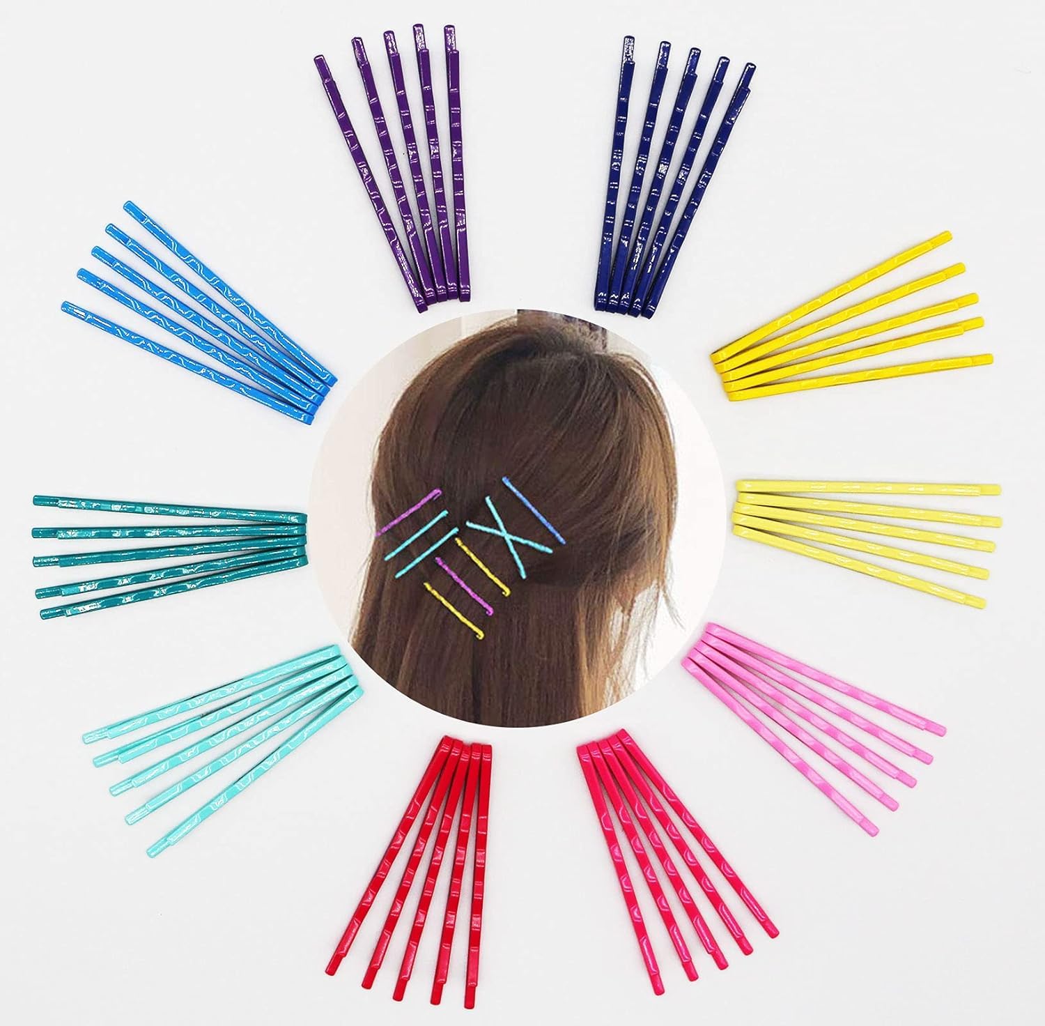 Colorful Metal Bobby Pins for Thick Hair - Cute Box Set for Women & Girls - Perfect for Styling & Updos