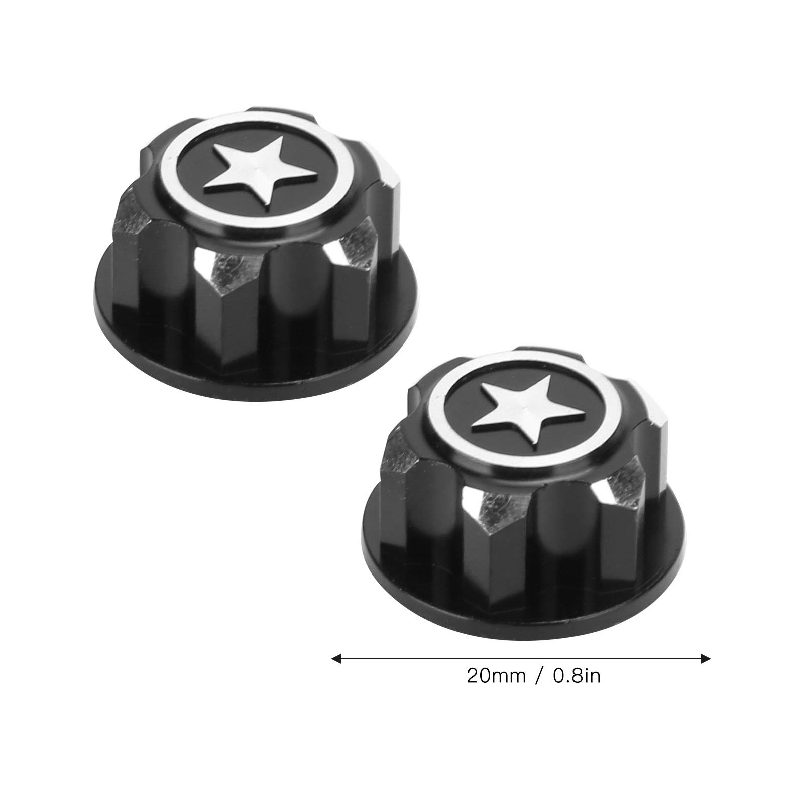 **Dilwe 4pcs Aluminum Alloy RC Wheel Hub Dust Cover for Traxxas 1/10 RC Car - Upgrade & Replacement Parts (Black) - Perfect for Off-Road Racing & RC Car Maintenance**