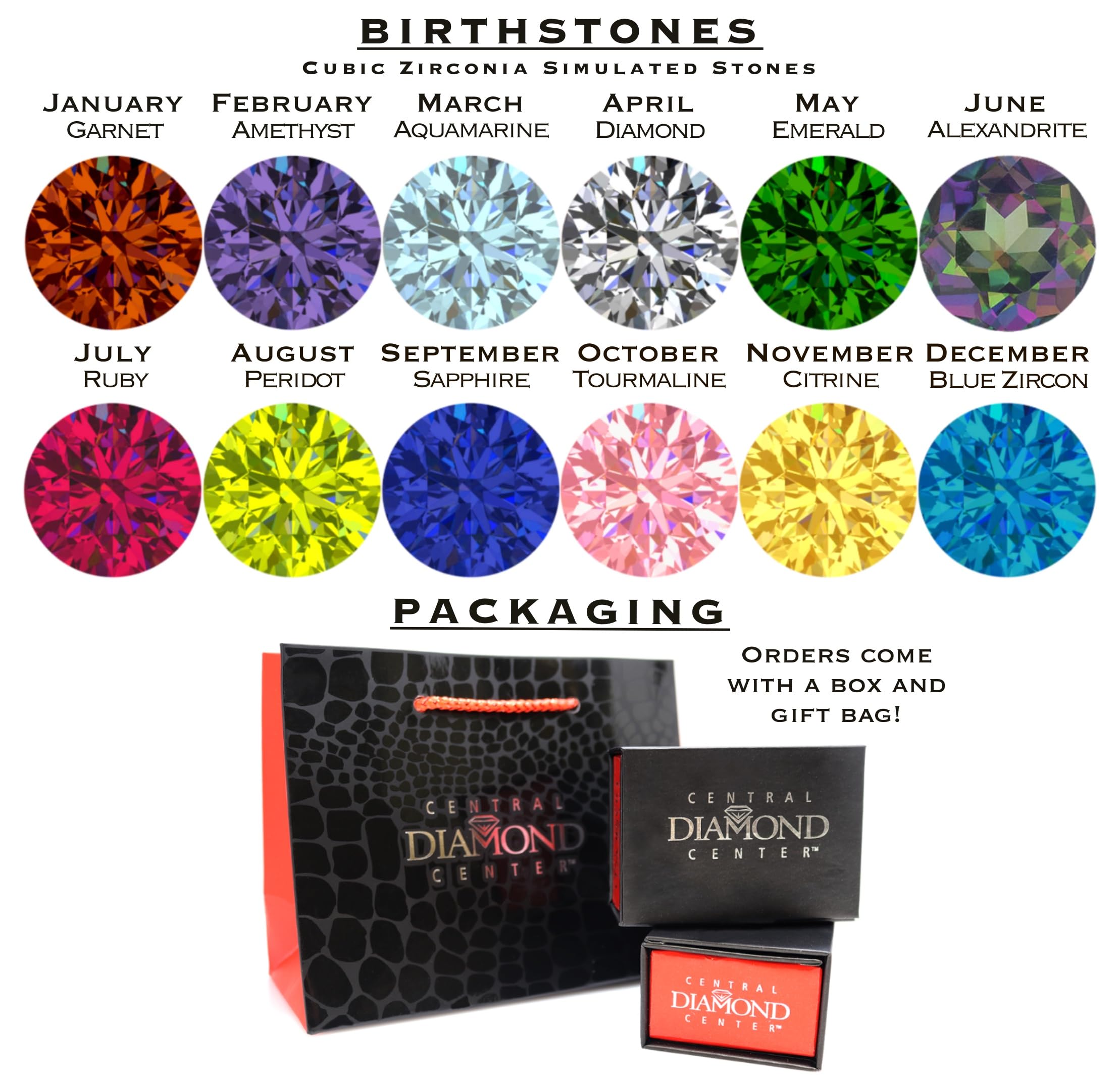Lucita Mothers Rings with 1-7 Simulated Birthstones in Sterling Silver, 10K or 14K Gold - Elegant Gift for Mom, Grandma, Anniversary & Mother's Day
