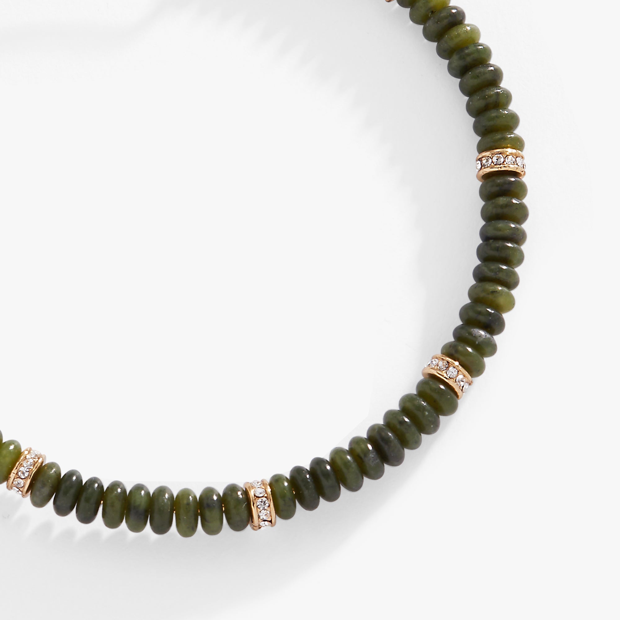 Natural Green Semi-Precious Stone Rondelle Beaded Bangle Bracelet for Women - Boho Chic Jewelry for Everyday Wear & Special Occasions