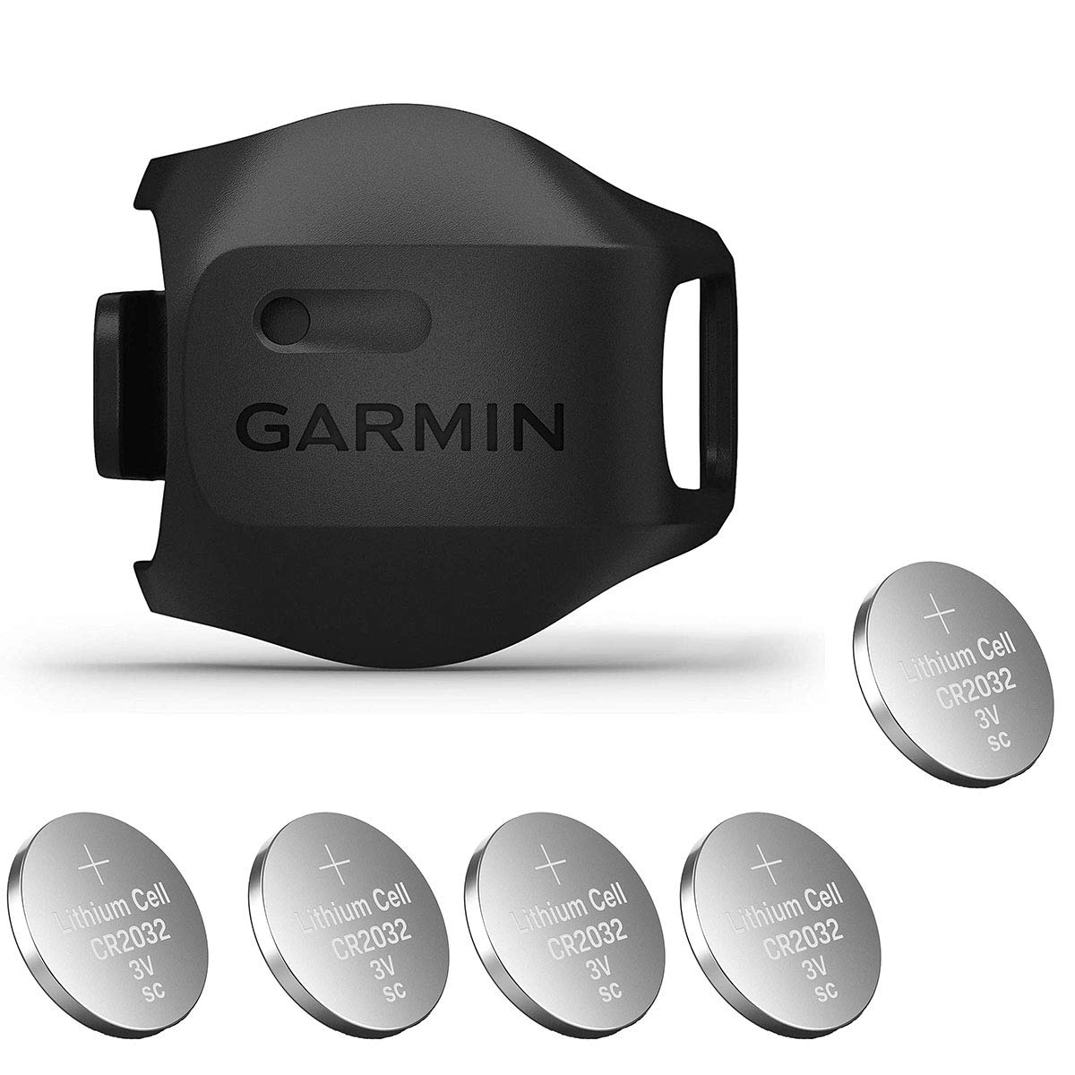 Garmin Speed Sensor 2 - Wireless Bike Speed Monitor with Cadence Tracking - Includes 5 Extra Batteries (6-Piece Bundle) - Perfect for Road Bikes, Mountain Bikes & Indoor Cycling Training