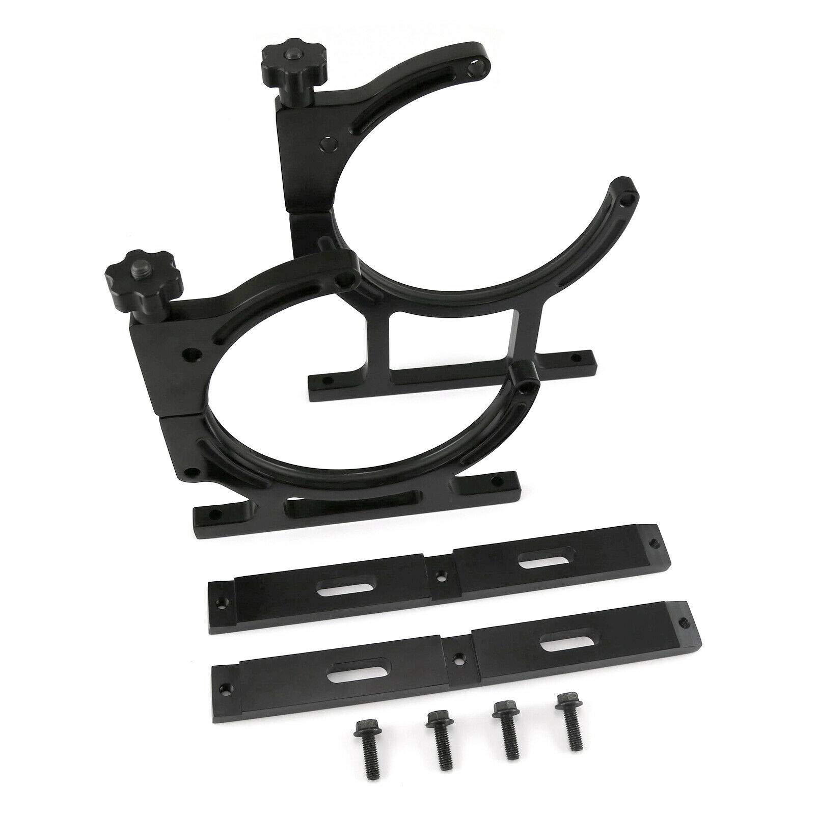 Nitrous Oxide NOS Black Billet Aluminum Single Bottle Holder Bracket - High Performance Car Accessory for Racing & Off-Road Vehicles