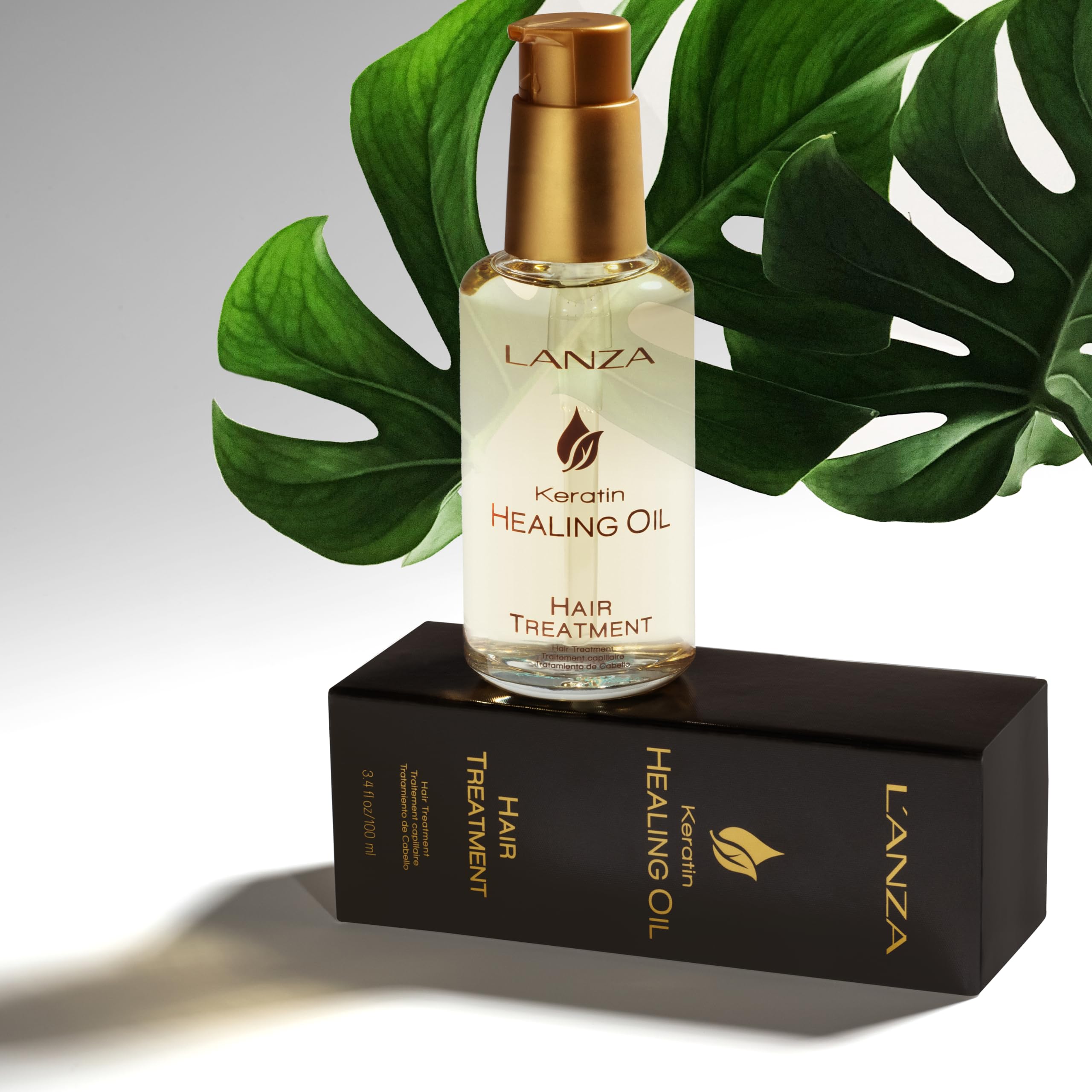 L'ANZA Keratin Healing Hair Oil Treatment - Sulfate Free, Cruelty Free Hair Care with Phyto IV Complex for Damaged Hair - Revives, Nourishes & Repairs Dry, Frizzy Hair - Perfect for Salon-Quality Treatment at Home, Daily Hair Protection & Styling