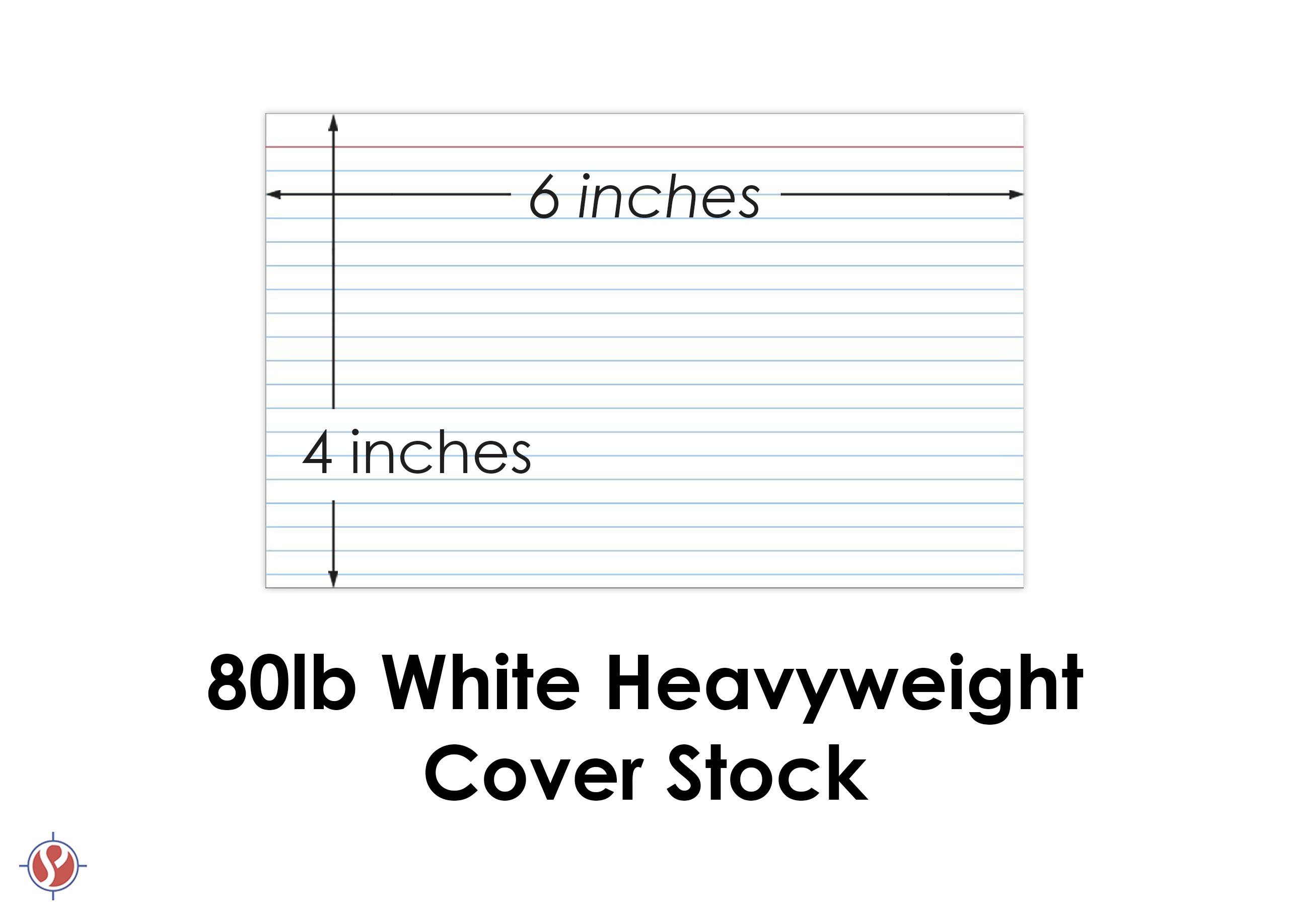 Premium 4x6 Ruled Index Cards - 80lb Heavyweight Thick White Cover Stock, 100 Cards per Pack - Perfect for Study Notes, Flashcards, and Office Organization
