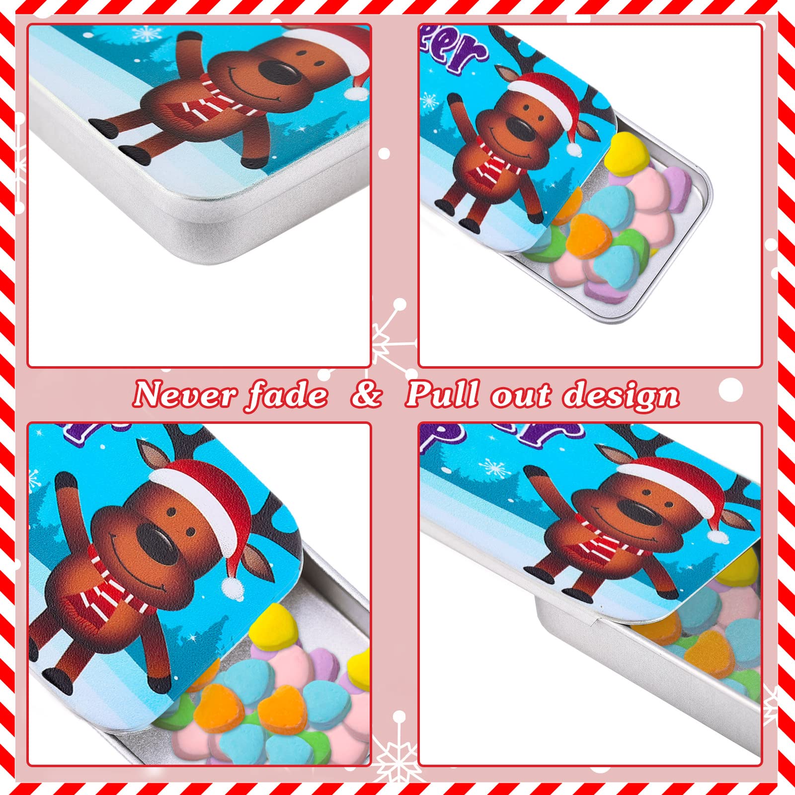 Peryiter 10-Piece Christmas Mint Candy Tins - Funny Poop Shaped Metal Gift Boxes (3x2x0.6 Inch) - Holiday Stocking Stuffers & Party Favors for Xmas Gag Gifts, Office White Elephant Exchange