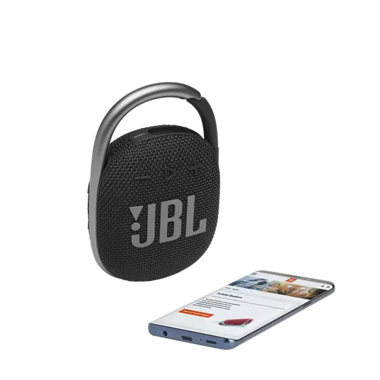 JBL Clip 4 Portable Bluetooth Speaker - Waterproof & Wireless Outdoor Speaker for Hiking, Beach, Pool & Travel (Black)