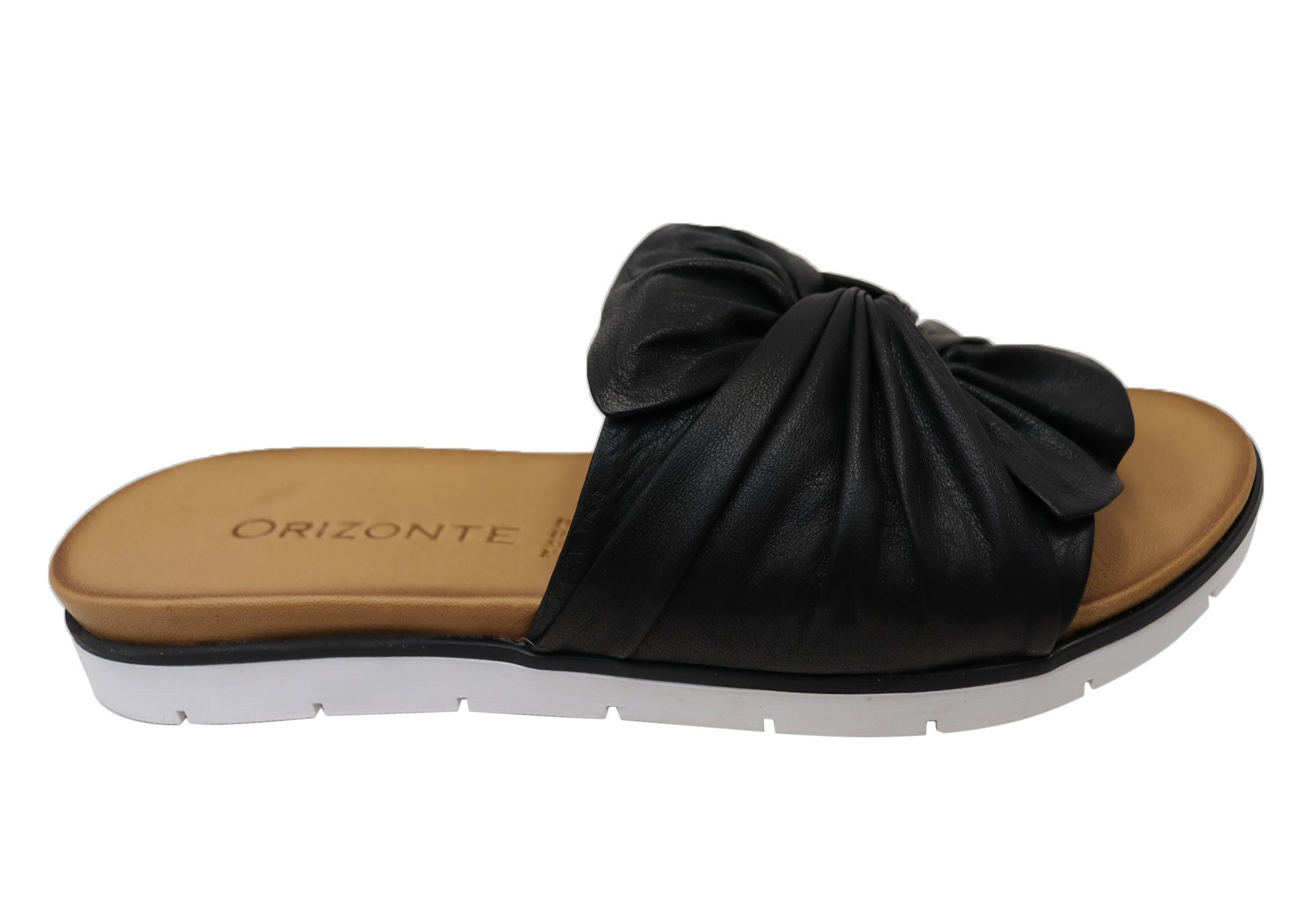 Orizonte Mistiq Women's European Leather Comfortable Slides Sandals - Perfect for Beach, Poolside & Summer Casual Wear