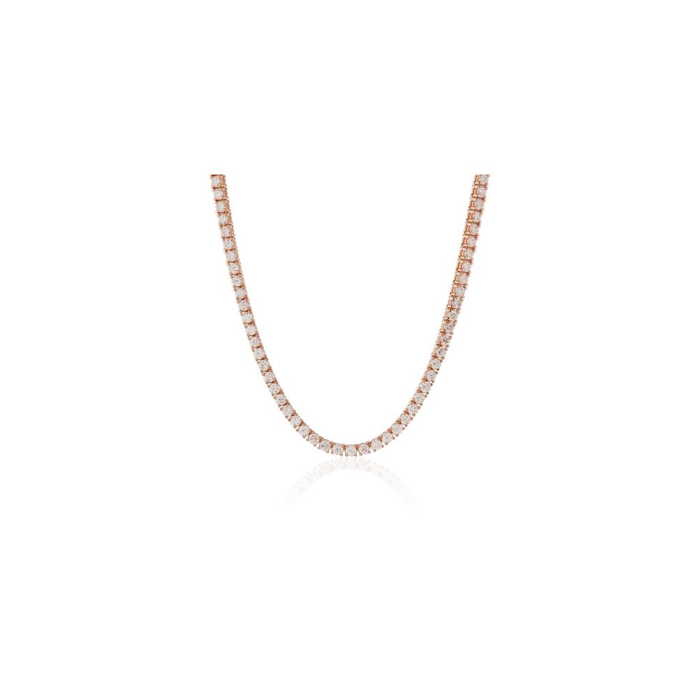 3MM CZ Tennis Necklace .925 Sterling Silver, 17-30 Inches Adjustable Length - Perfect for Weddings, Parties & Everyday Elegance