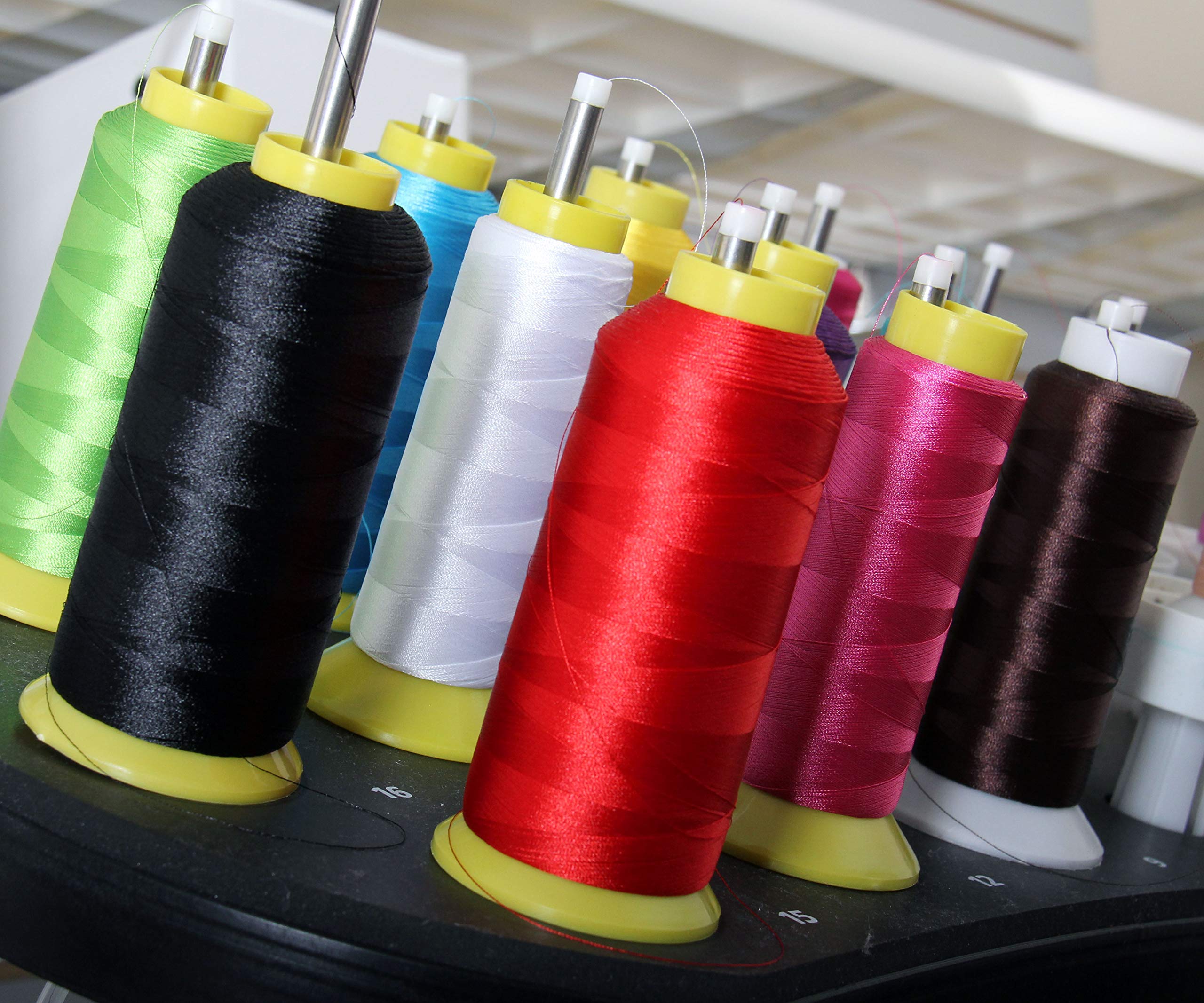 Threadart 5000m Polyester Machine Embroidery Thread - 40wt Large Cone (5500 Yards) for Janome, Bernina & Other Sewing Machines - No. 466 Blue Teal - Perfect for Quilting, Clothing & Home Decor Projects