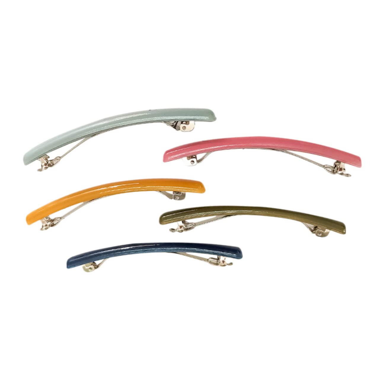 Beavorty 5pcs Banana Hair Clips for Women - Metal Alligator Hair Clips, Ponytail Holder, Bobby Pins - Fashion Hair Accessories for Girls & Women (Candy Colors) - Perfect for School, Work, Parties & Everyday Styling