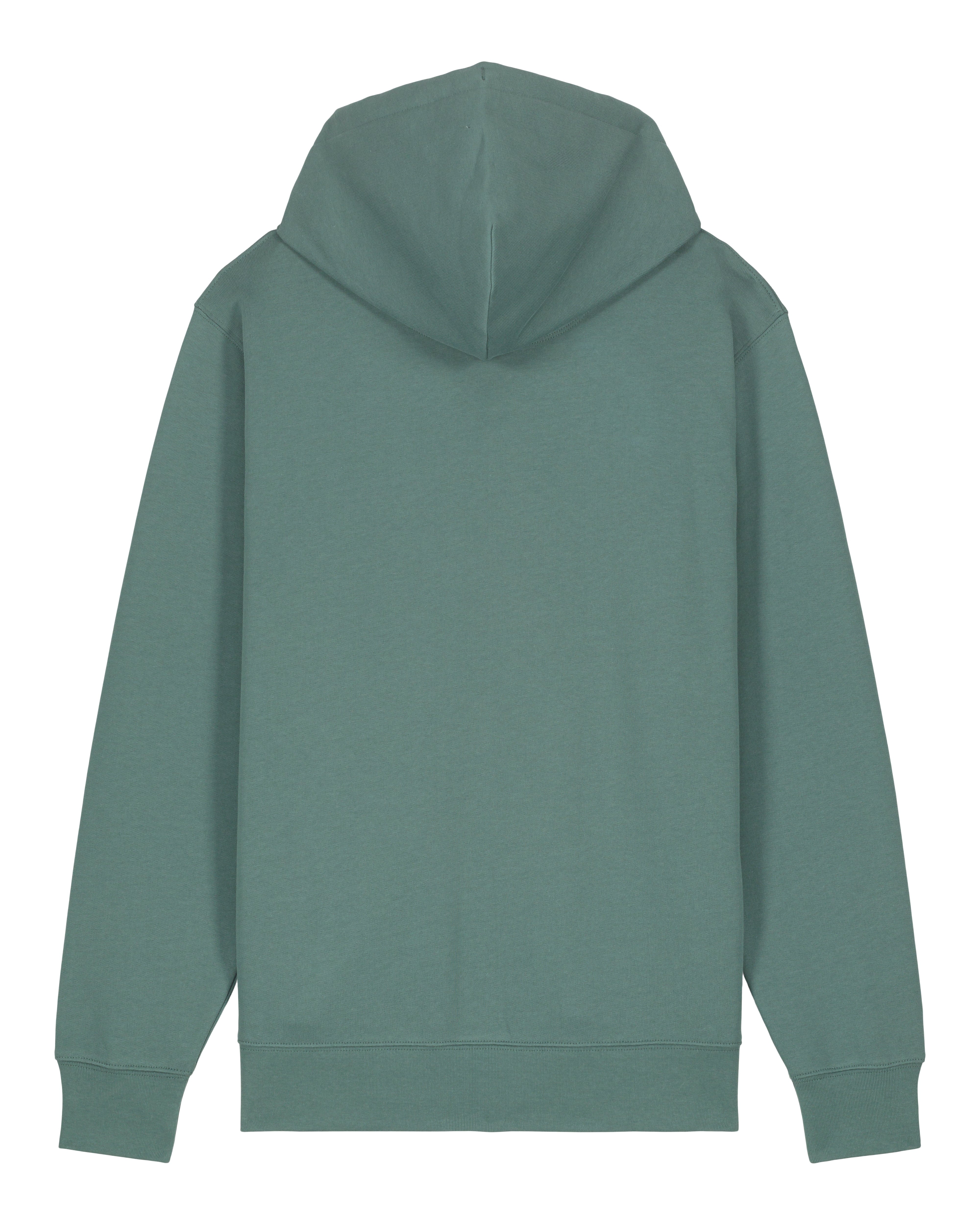 Organic Cotton Men's Relaxed Fit Zip Hoodie - Eco-Friendly & Breathable | Eucalyptus Green | Casual Wear, Outdoor Activities & Loungewear