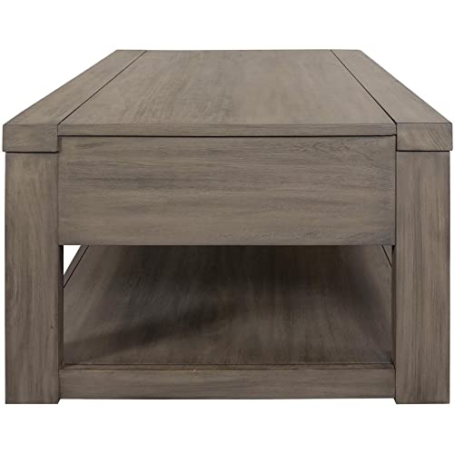 Riverside Furniture Riata Modern Contemporary Wood Coffee Table in Gray Wash - Stylish Living Room Centerpiece for Home Decor