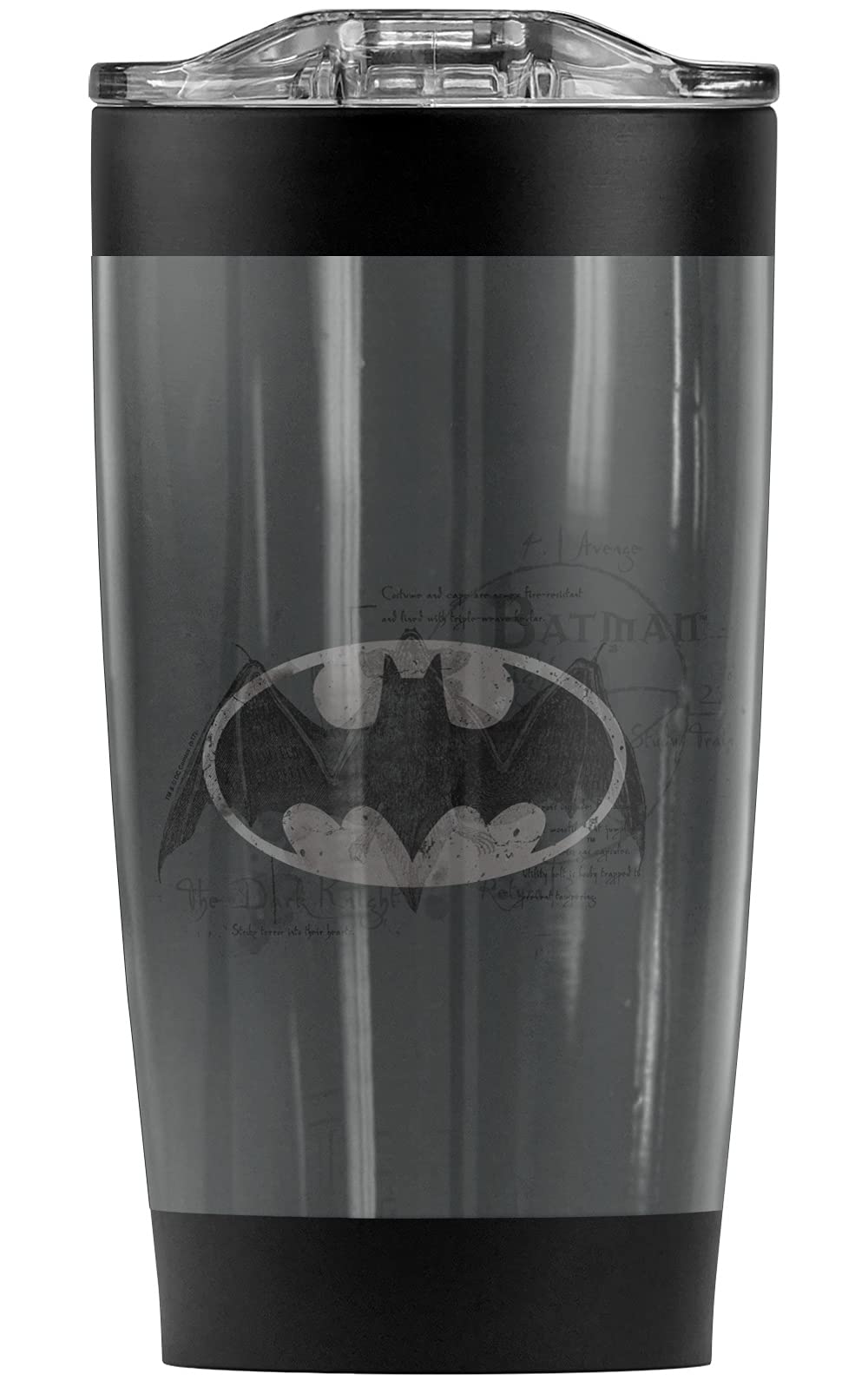 Batman Arcane Bat Logo 20 oz Stainless Steel Tumbler - Vacuum Insulated Coffee Travel Mug with Leakproof Sliding Lid | Double Wall Insulation for Hot & Cold Drinks | Perfect for Office, Gym, Camping & Car Commute