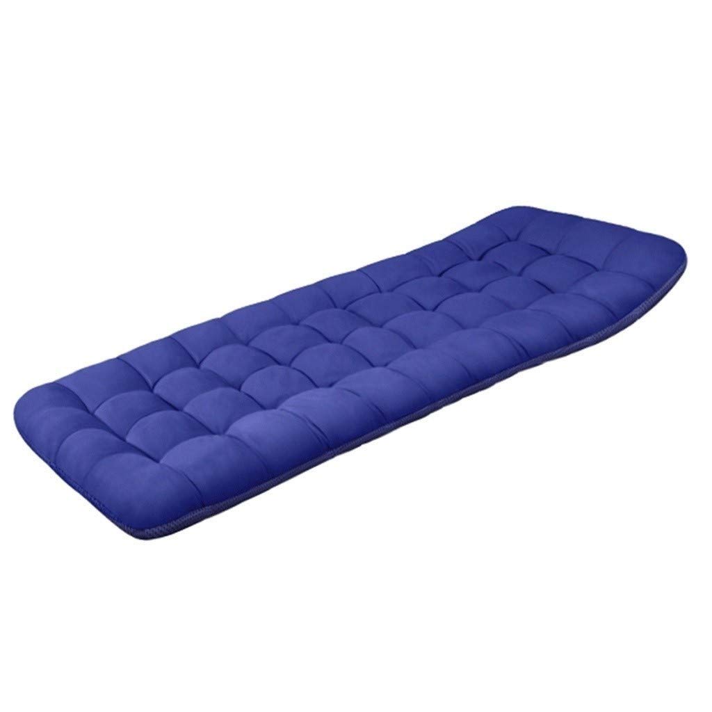 Premium Folding Mattress - Thick Cotton Sun Lounger Cushion | Dual Use Portable Floor Mat & Roll Up Camping Mattress | 190x70x8cm | Blue | Perfect for Home, Travel, Holiday & Guest Bed | Indoor/Outdoor Use, Beach, Picnic, Camping & Sleepovers