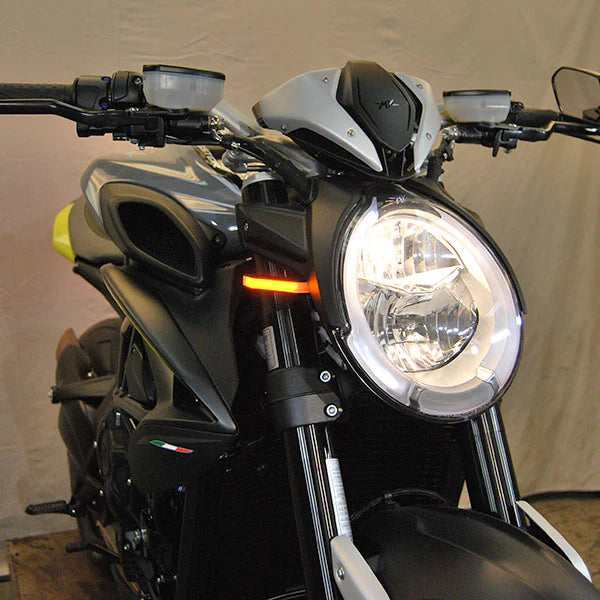 MV Agusta Dragster 800 LED Front Turn Signals - High Visibility Motorcycle Indicators for Enhanced Safety | Perfect for Urban Commuting & Night Riding