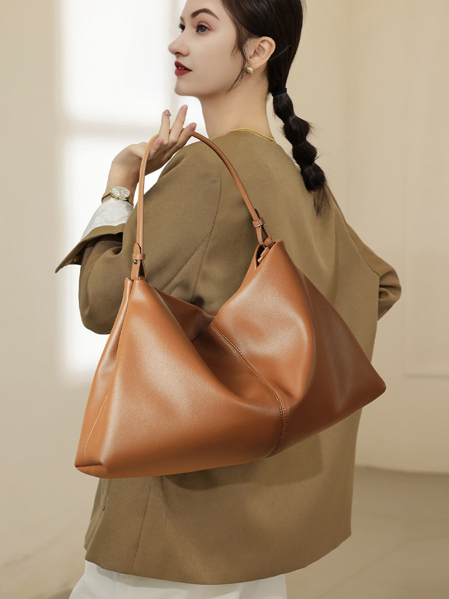 Premium Spacious Leather Shoulder Bag for Women - Stylish Crossbody Purse with Multiple Pockets - Perfect for Work, Travel & Everyday Use