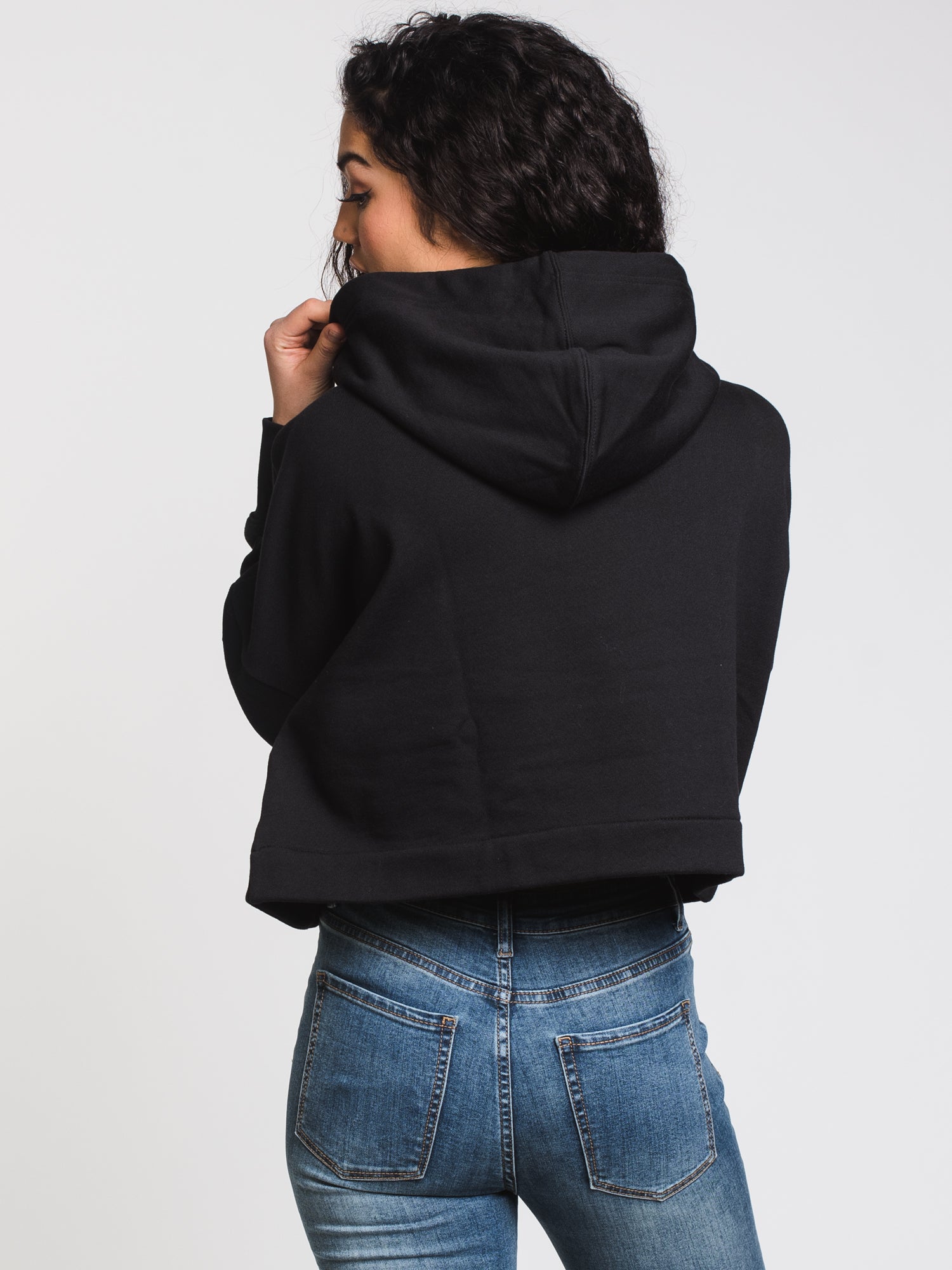 Adidas Women's Crop Pullover Hoodie with Large Logo - Clearance Sale - Perfect for Gym, Running & Casual Wear
