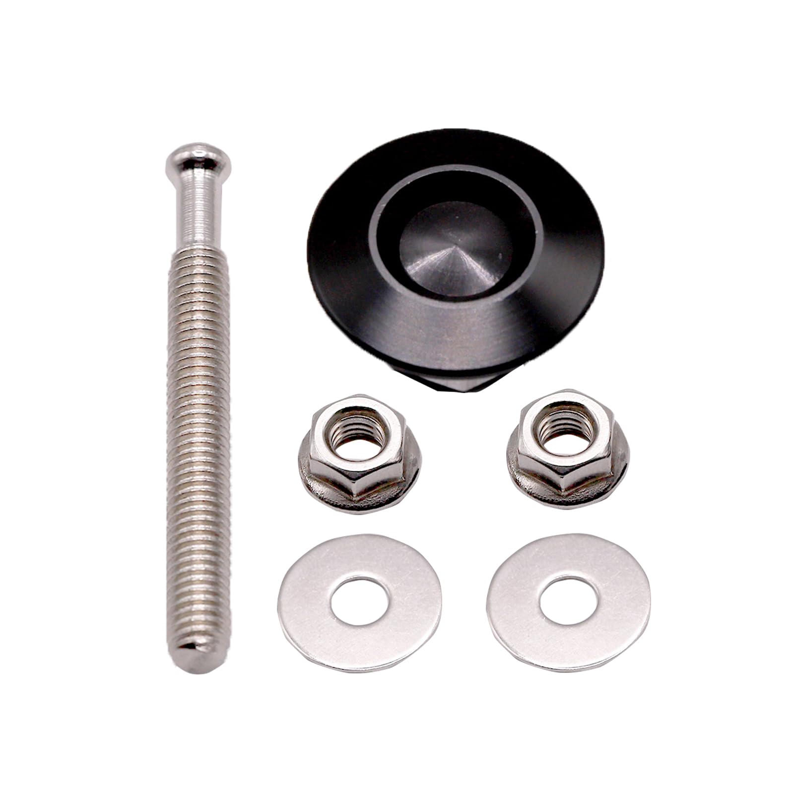 4 Pack Universal Aluminum Quick Latch Hood Pins - Quick Release Lock Latch Kit for Car Bumper & License Plate - Durable Vehicle Hood Fasteners for Racing, Off-Road & Custom Cars