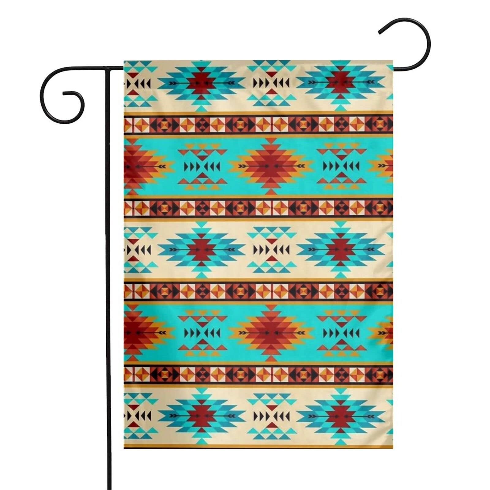 St. Patrick's Day Garden Flag 12x18 - Double Sided Vertical Boho Tribal Stars Design for Spring Decor | Farmhouse, Porch, Yard & Outdoor Holiday Decoration | Perfect for Western & Indian Aesthetic Home Decor