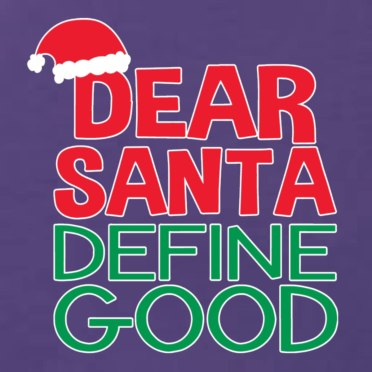 Dear Santa Define Good Christmas Tri-Blend Racerback Tank Top - Soft Comfortable Women's Holiday T-Shirt for Christmas Party, Family Gathering & Festive Outfits