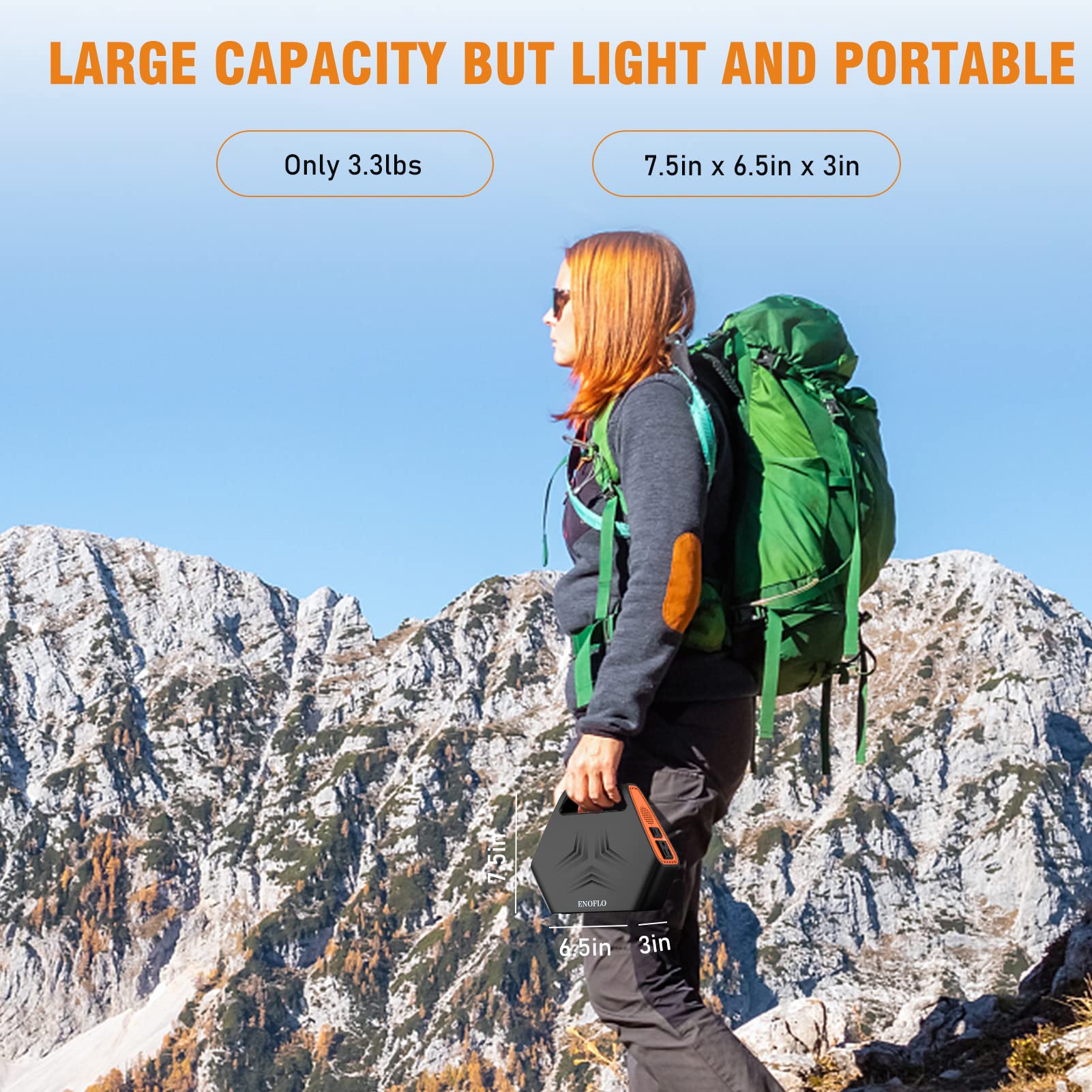 26400mAh Portable Power Bank with AC Outlet & 100W PD/QC 3.0 Fast Charging - 97Wh Laptop Charger Power Station for MacBook, iPhone, iPad, Tablet - Perfect for Travel, Camping & Emergency Power Backup