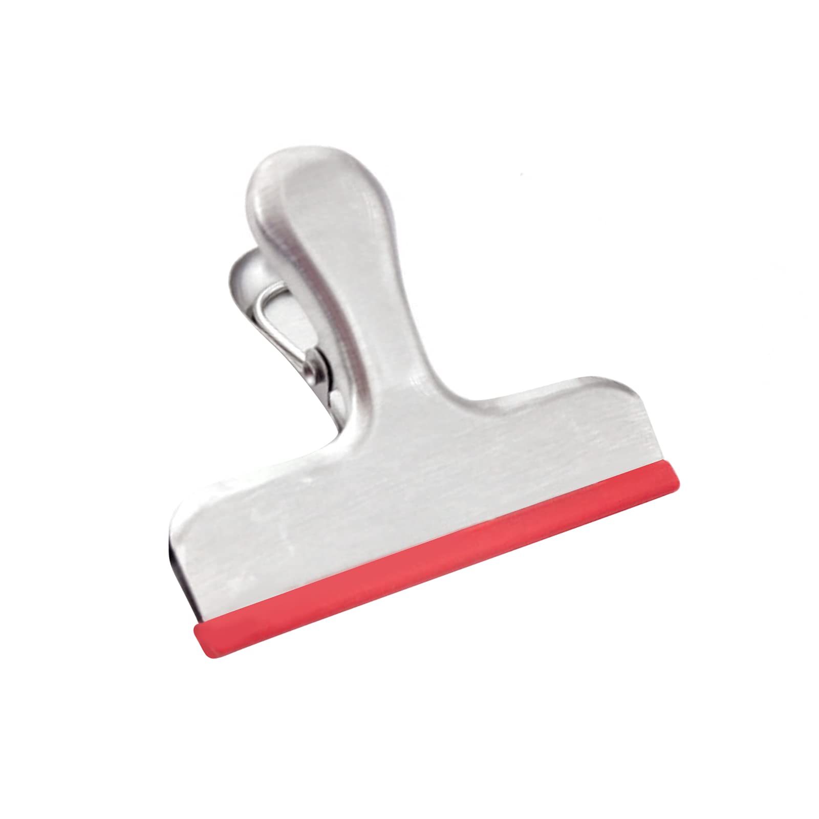 Silicone Covered Steel Paper Clips - 2.5 Inch Wide Chip Bag Clamps for Sealing Snacks, Coffee & Vegetables | Office Supplies & Kitchen Organization (Red) - Perfect for Keeping Chips Fresh, Organizing Documents & Storing Dry Goods