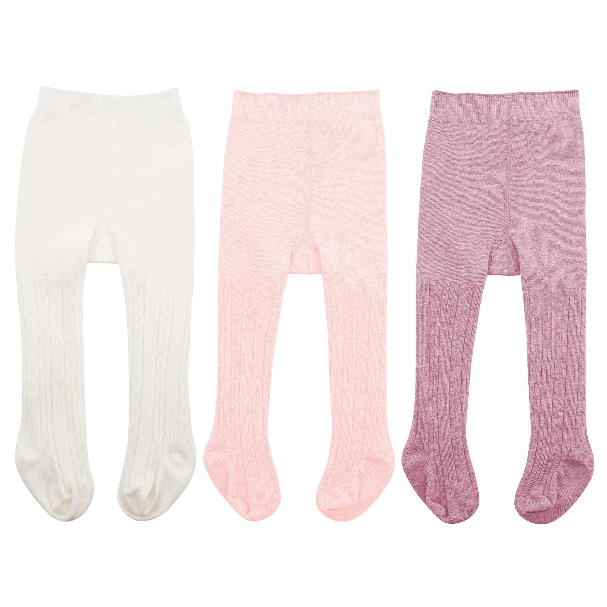 American Trends Baby Girls Cable Knit Tights - Winter Warm Toddler Leggings for Infants | Soft & Cozy Stockings for Playtime, Daycare & Cold Weather Outfits