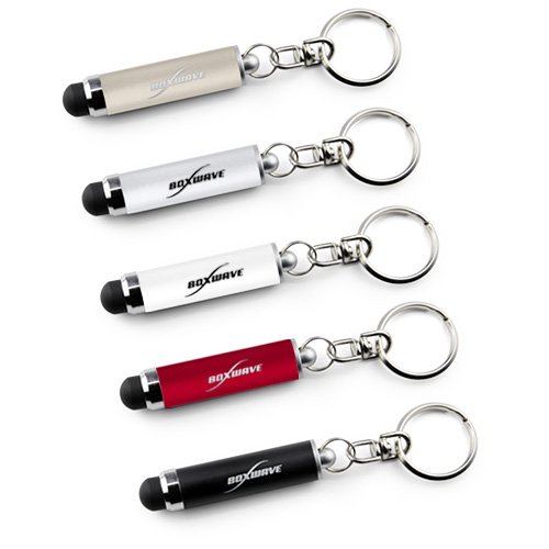 BoxWave Stylus Pen for Kindle Fire (1st Gen 2011) - Bullet Capacitive Stylus with Keyring Loop | Winter White | Perfect for Reading, Note-Taking & Touchscreen Navigation