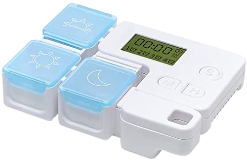 Smart Digital Alarm Pill Box - Portable Medicine Organizer with Timer for Daily Use, Travel & Outdoor Activities - Battery-Free Pill Case (Sky-Blue, Size 3)