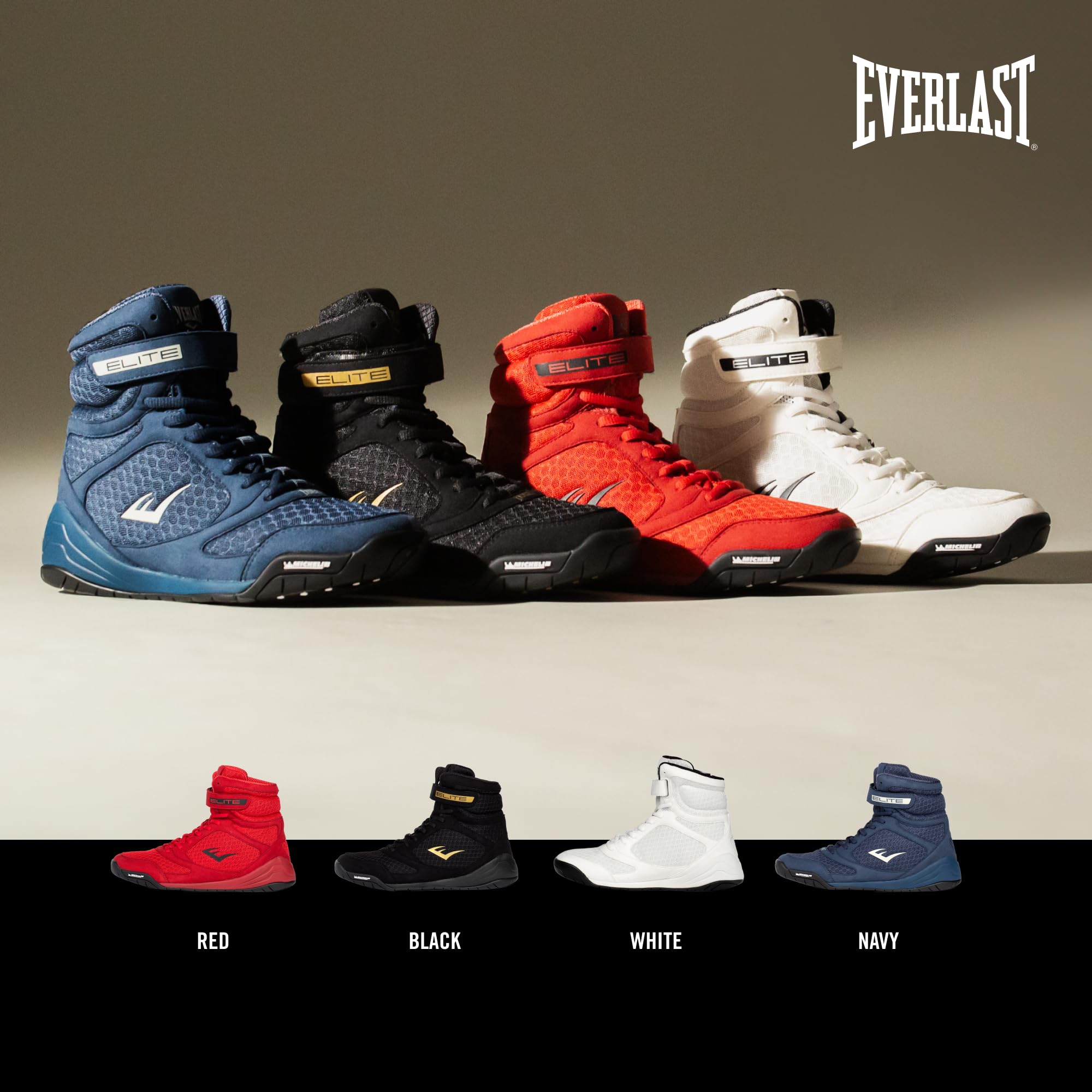 Everlast Elite Boxing Shoes - High-Performance Training Footwear for Boxing & MMA | Durable & Comfortable for Gym, Sparring & Competitions
